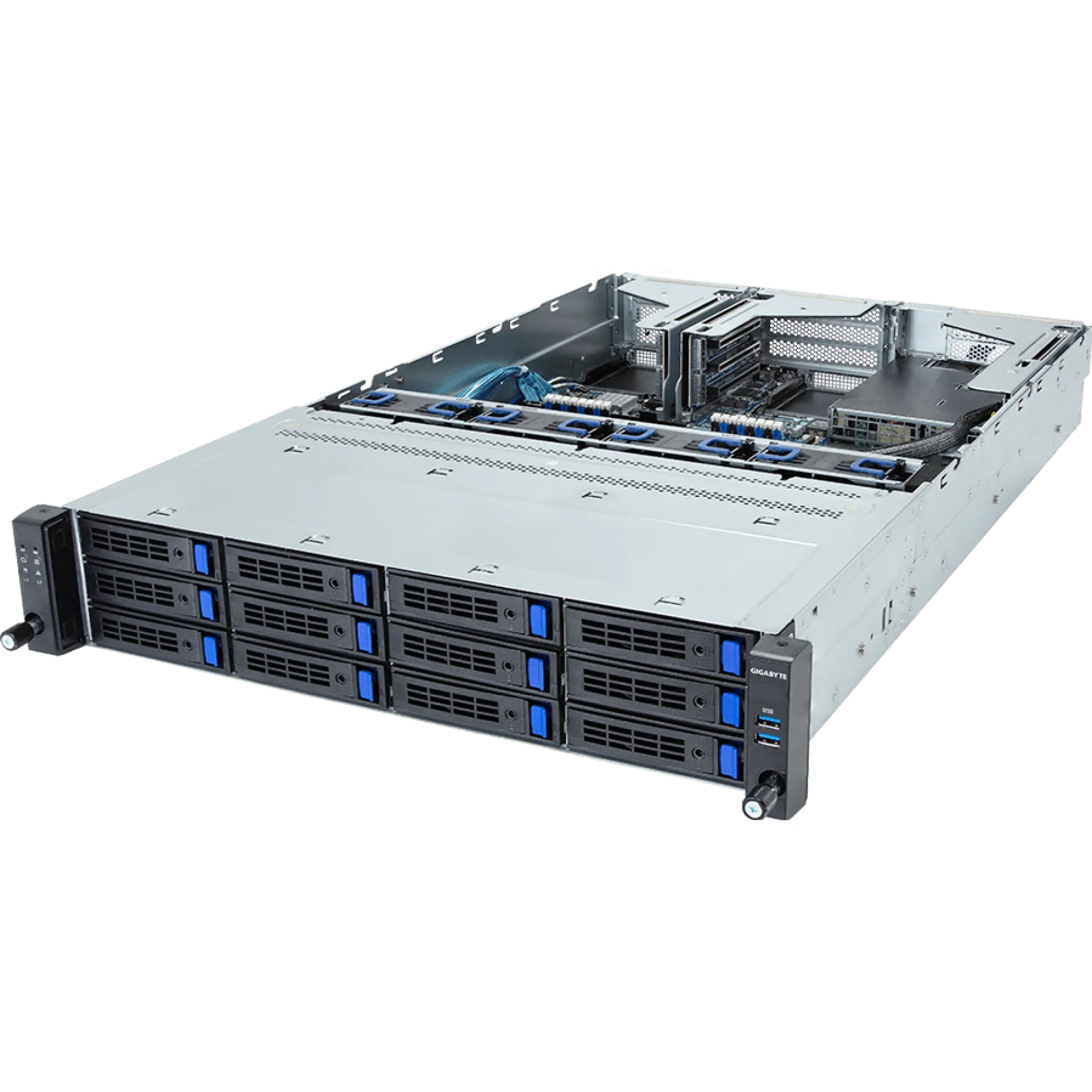 R263-S33-AAL1 Gigabyte angle view Gigabyte R263-S33-AAL1 angle view