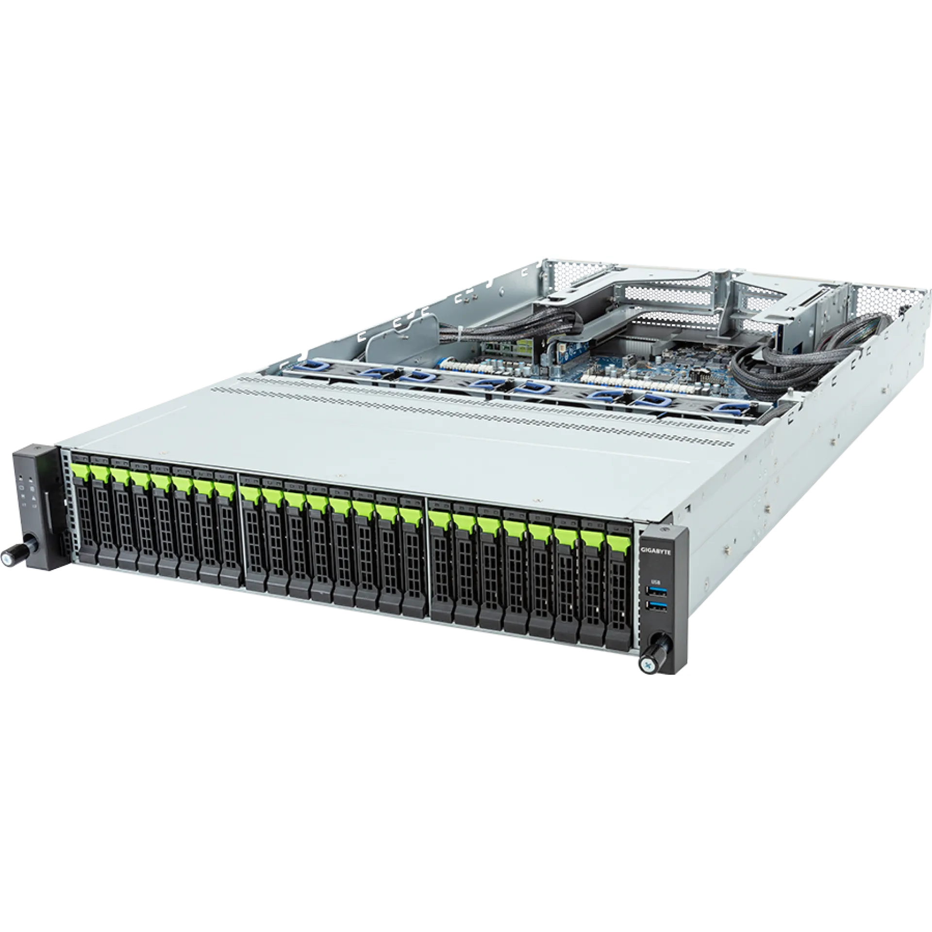 R283-P92-AAL1 Gigabyte angle view Gigabyte R283-P92-AAL1 angle view