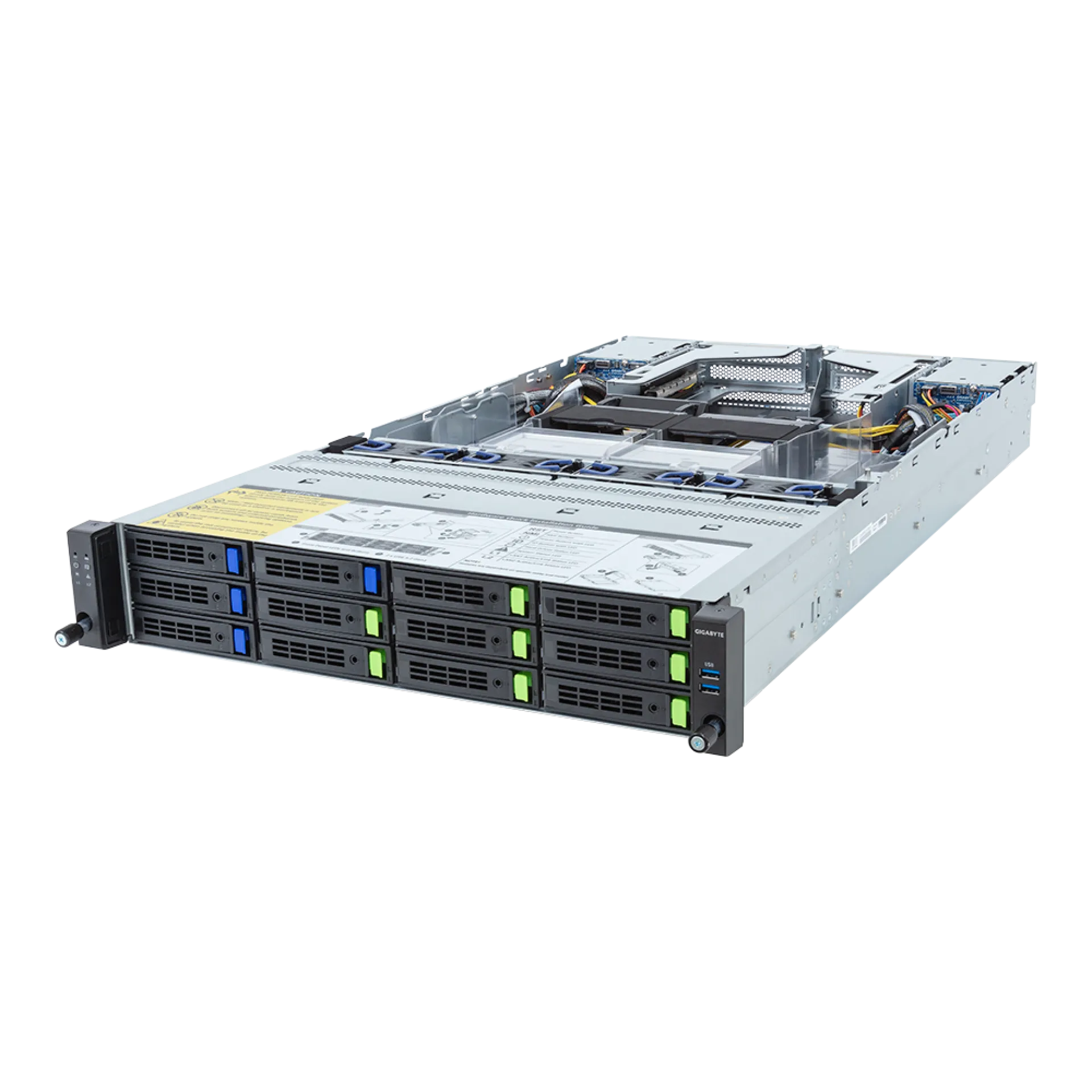 R283-Z97-AAF1 Gigabyte angle view Gigabyte R283-Z97-AAF1 angle view