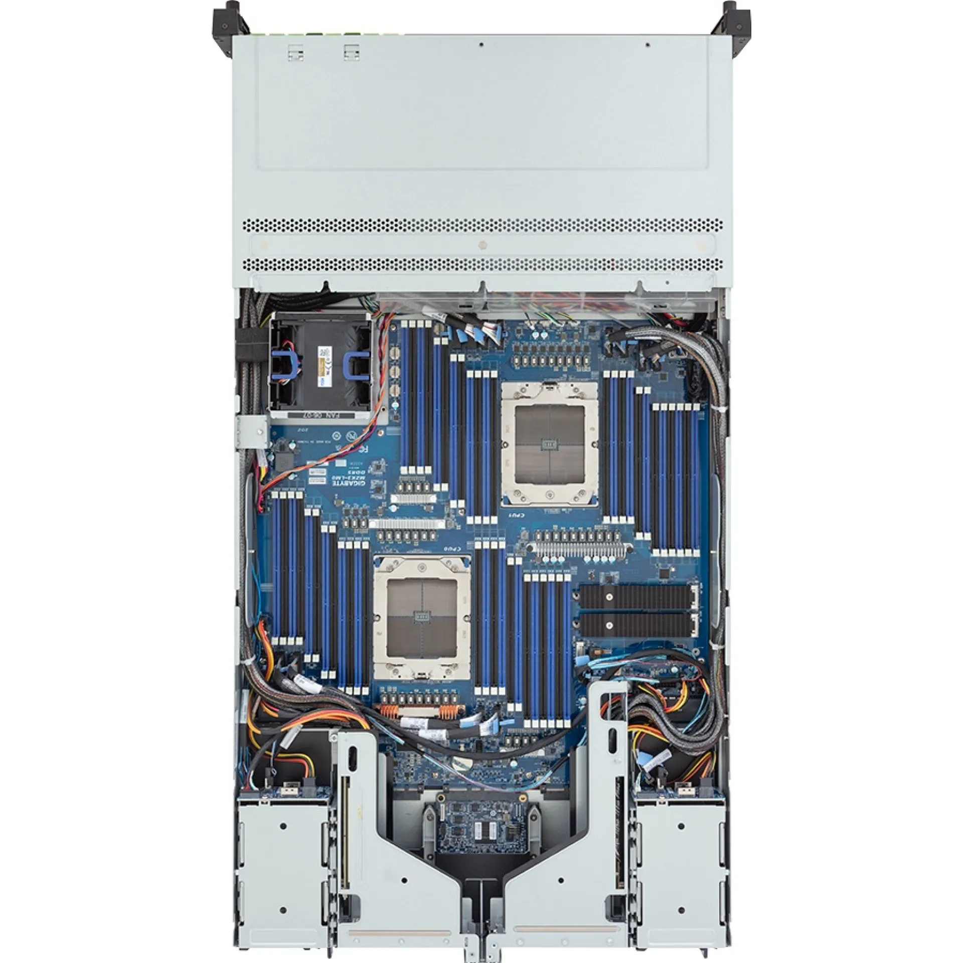 R283-ZK0-AAL1 Gigabyte top view Gigabyte R283-ZK0-AAL1 top view