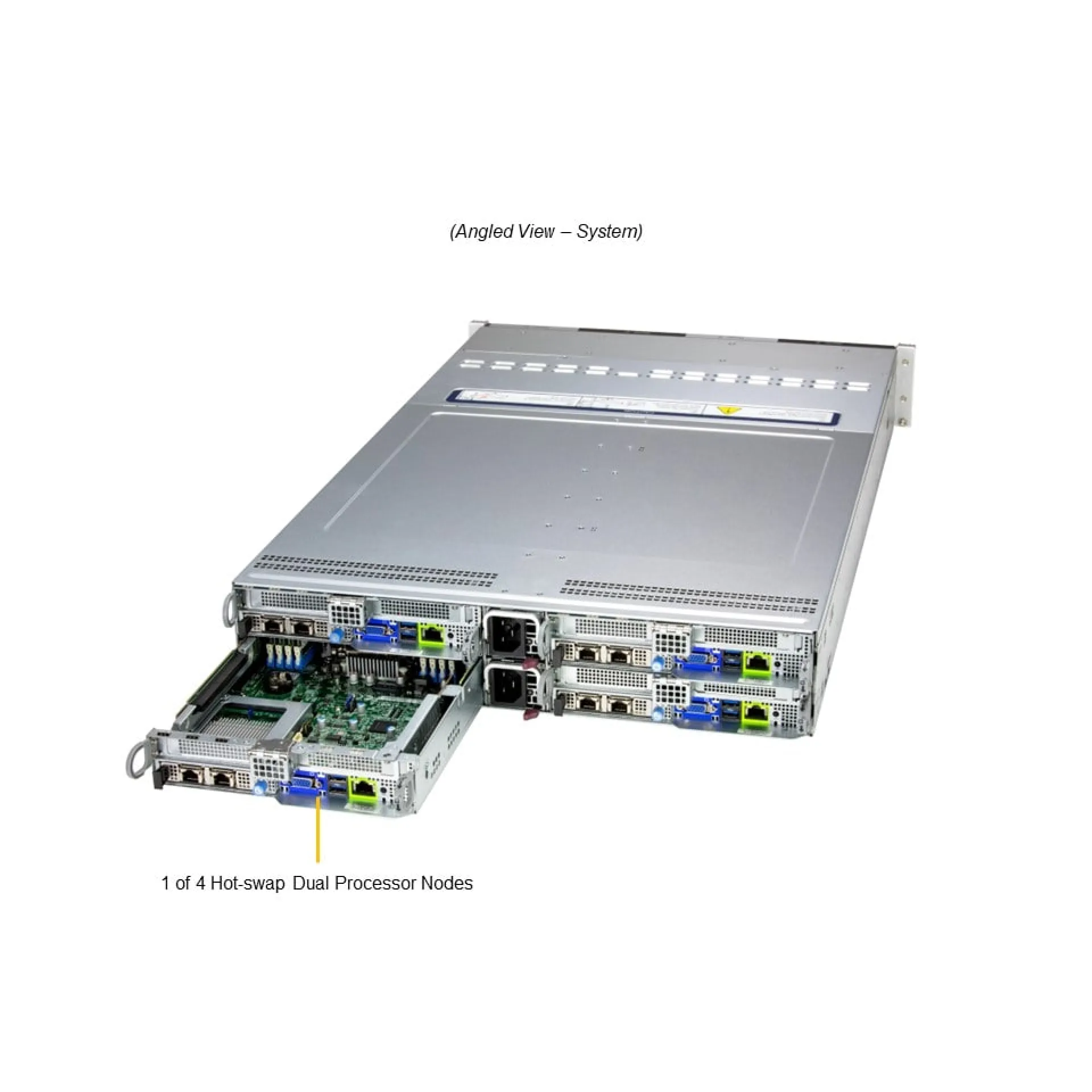 SYS-222BT-HNC8R Supermicro angle view Supermicro SYS-222BT-HNC8R angle view