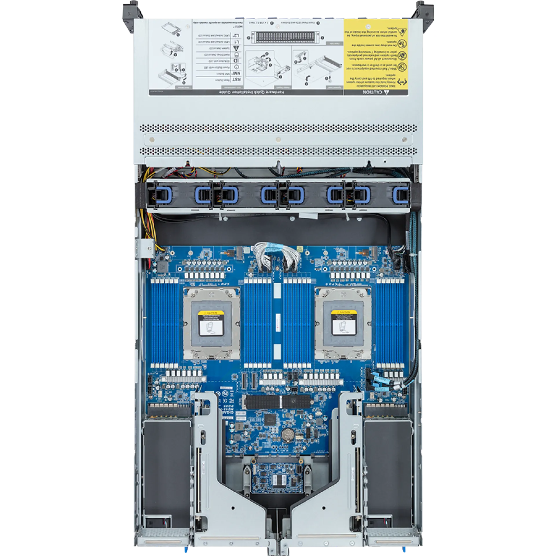R283-Z92-AAJ2 Gigabyte top view Gigabyte R283-Z92-AAJ2 top view