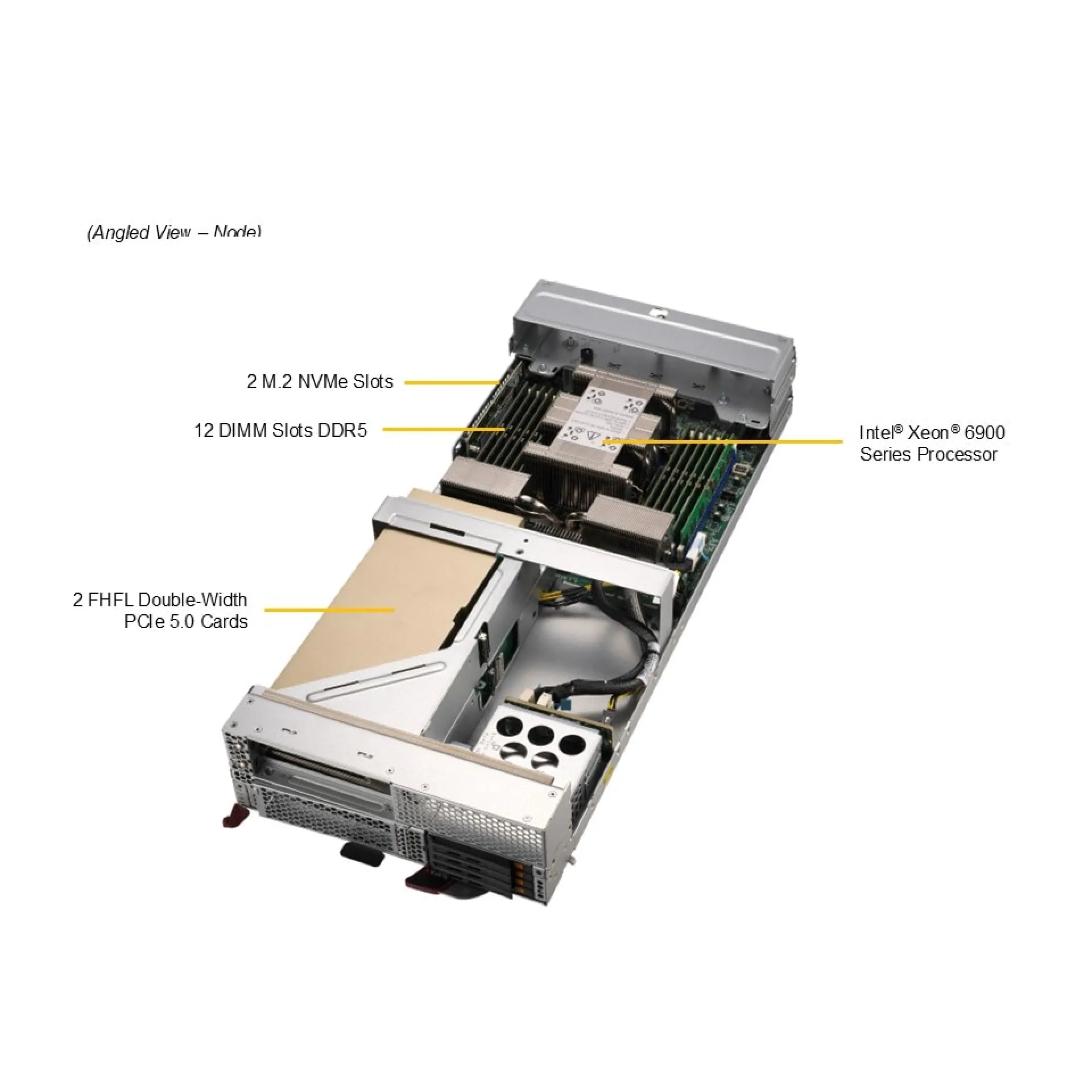Supermicro SBI-612BA-5NE34 angle view 