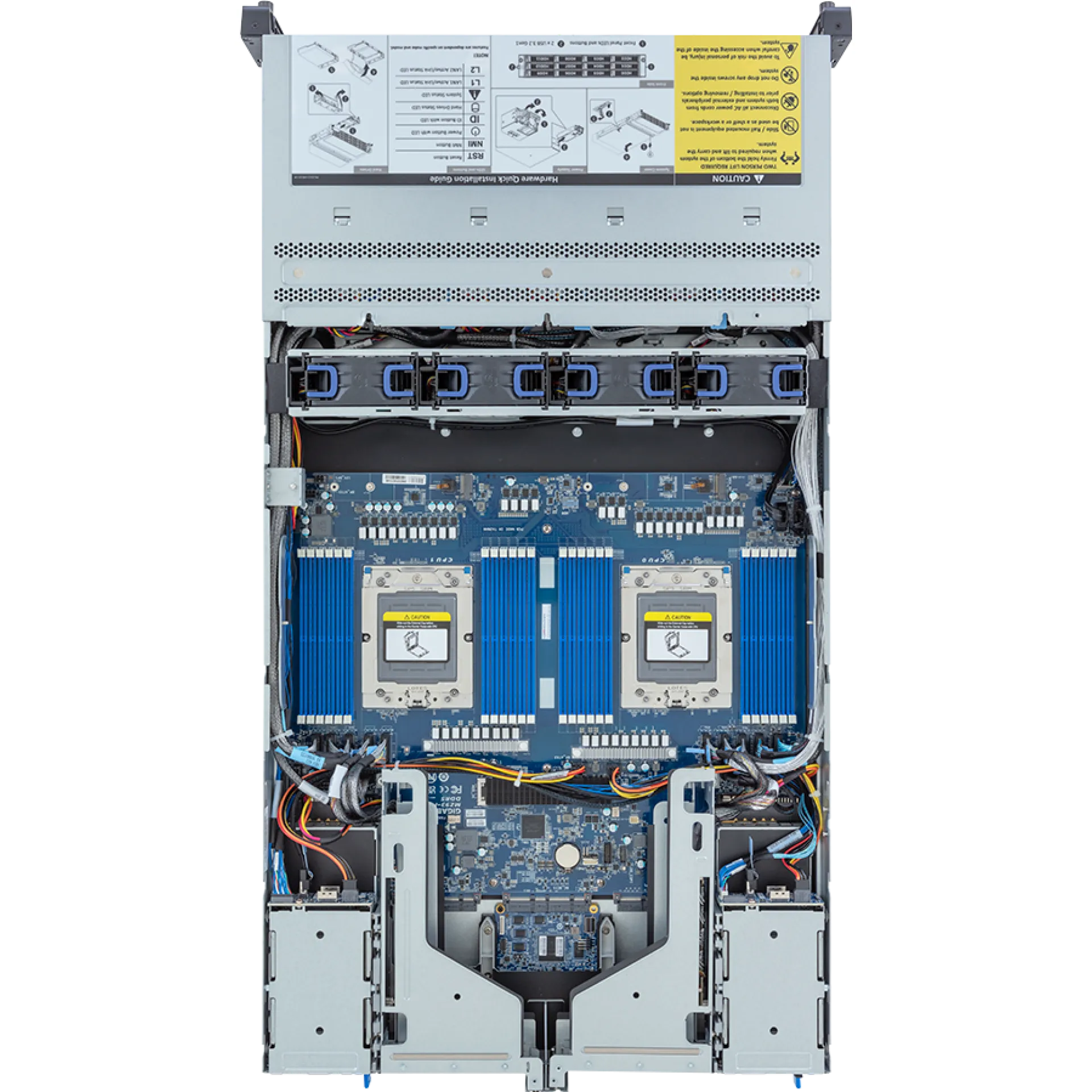 R283-Z94-AAD1 Gigabyte top view Gigabyte R283-Z94-AAD1 top view