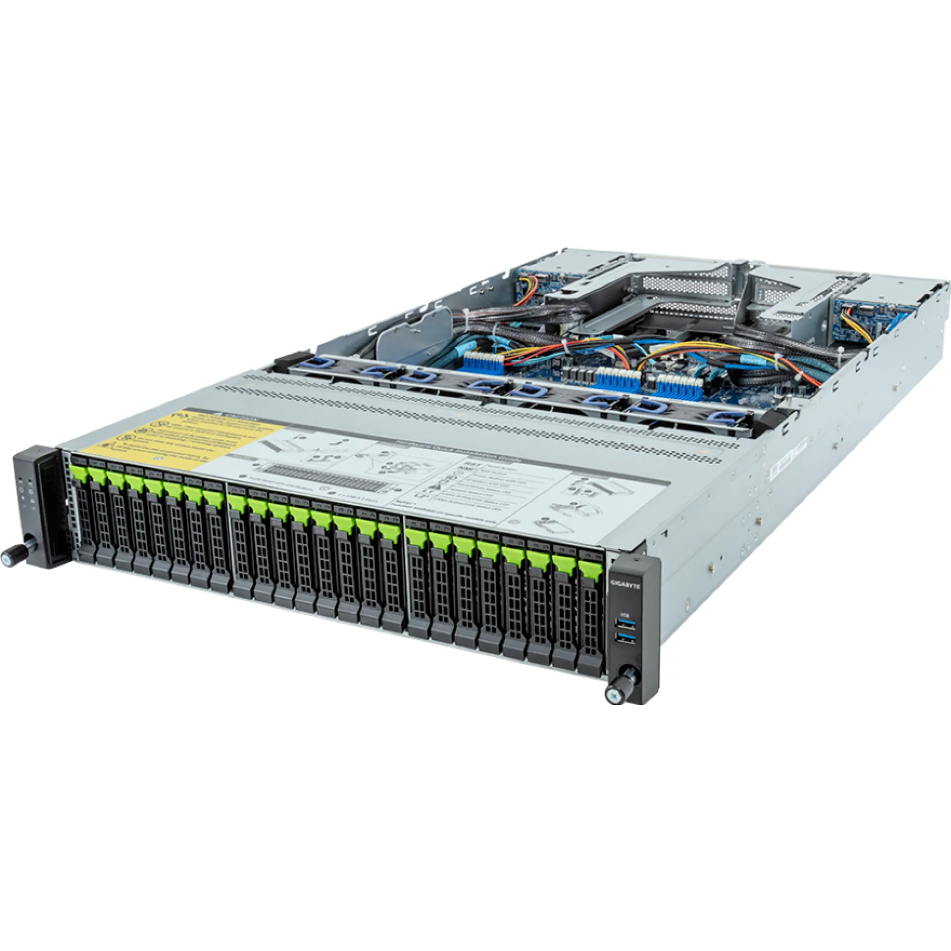 R283-Z92-AAE1 Gigabyte angle view Gigabyte R283-Z92-AAE1 angle view