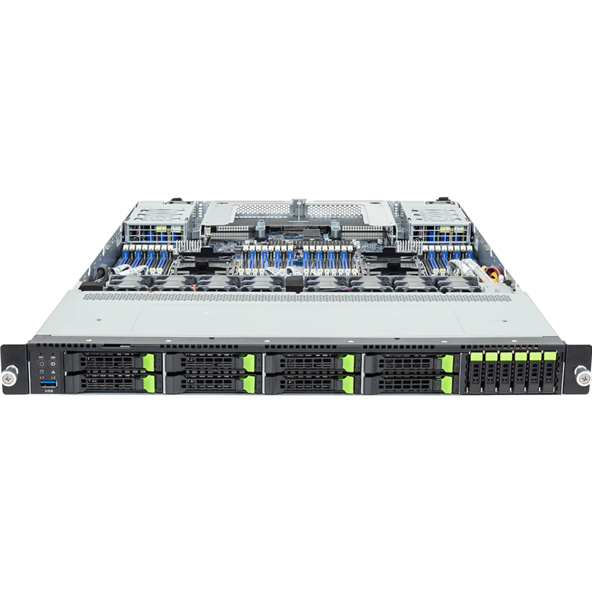 R184-S91-AAV1 Gigabyte front view Gigabyte R184-S91-AAV1 front view