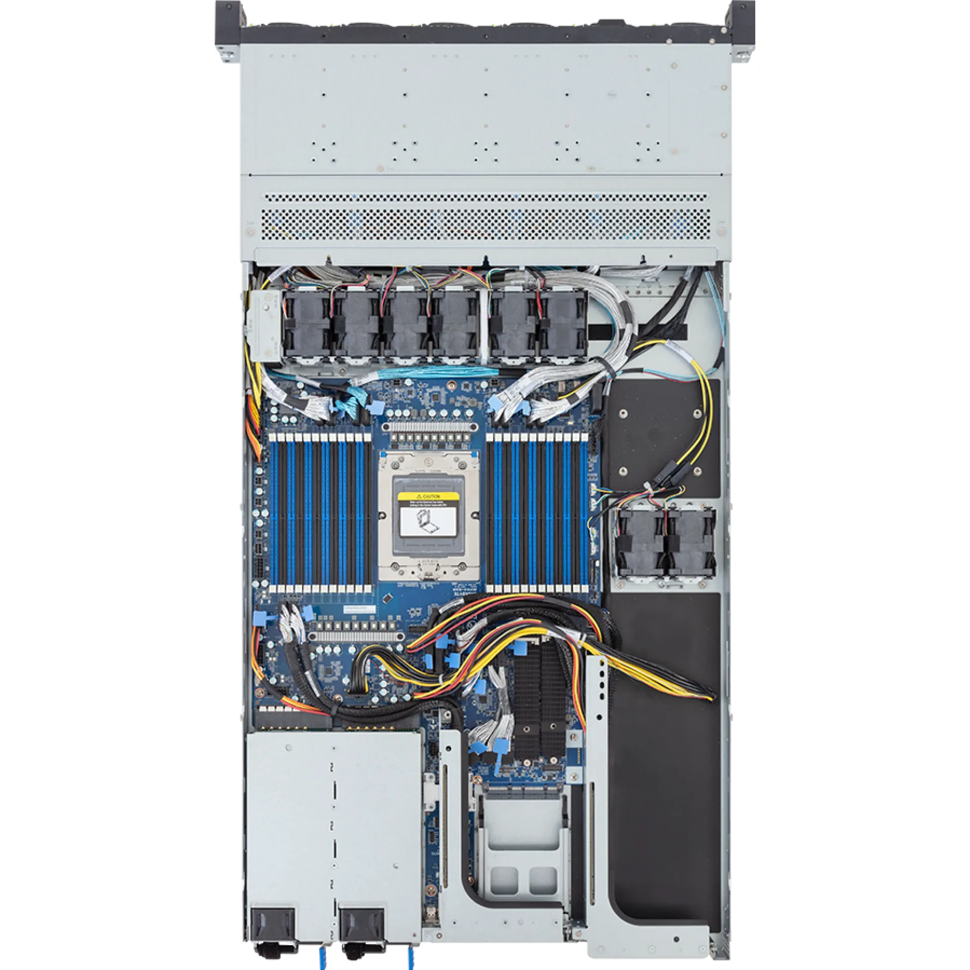 R163-ZG2-AAJ2 Gigabyte top view Gigabyte R163-ZG2-AAJ2 top view