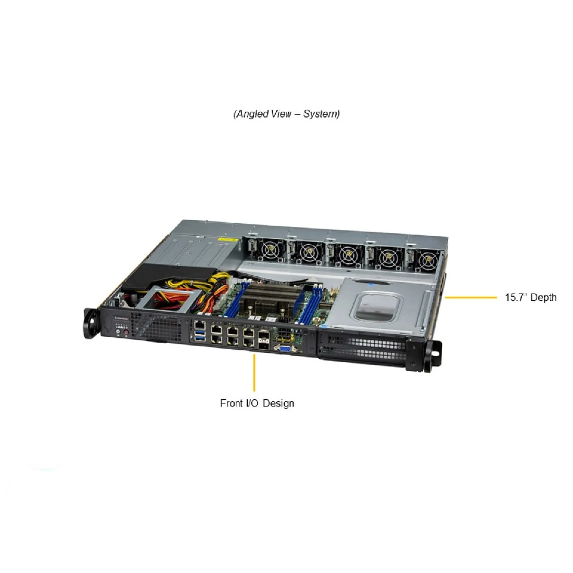 Supermicro SYS-110D-4C-FRAN8TP angle view