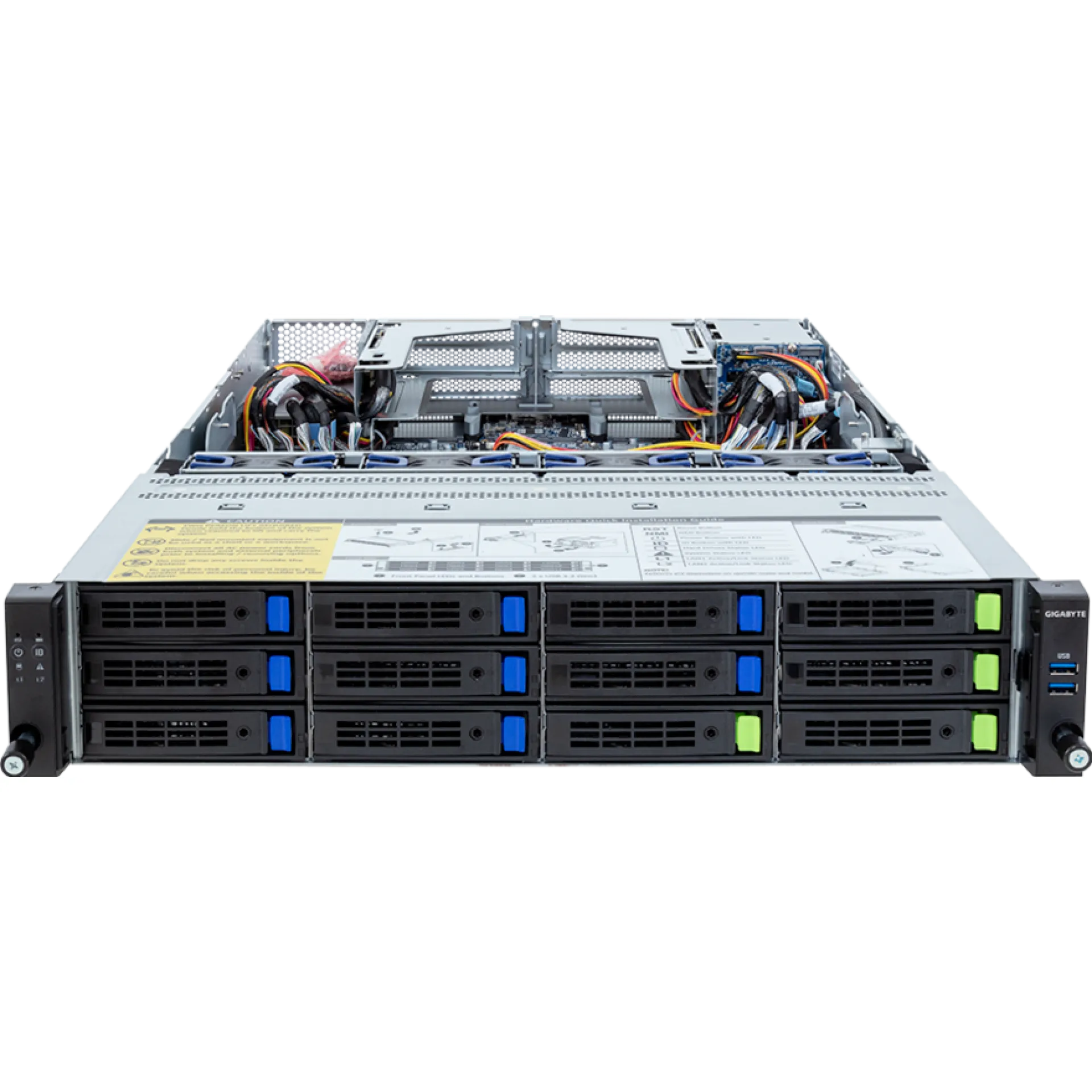 R283-Z95-AAD1 Gigabyte front view Gigabyte R283-Z95-AAD1 front view