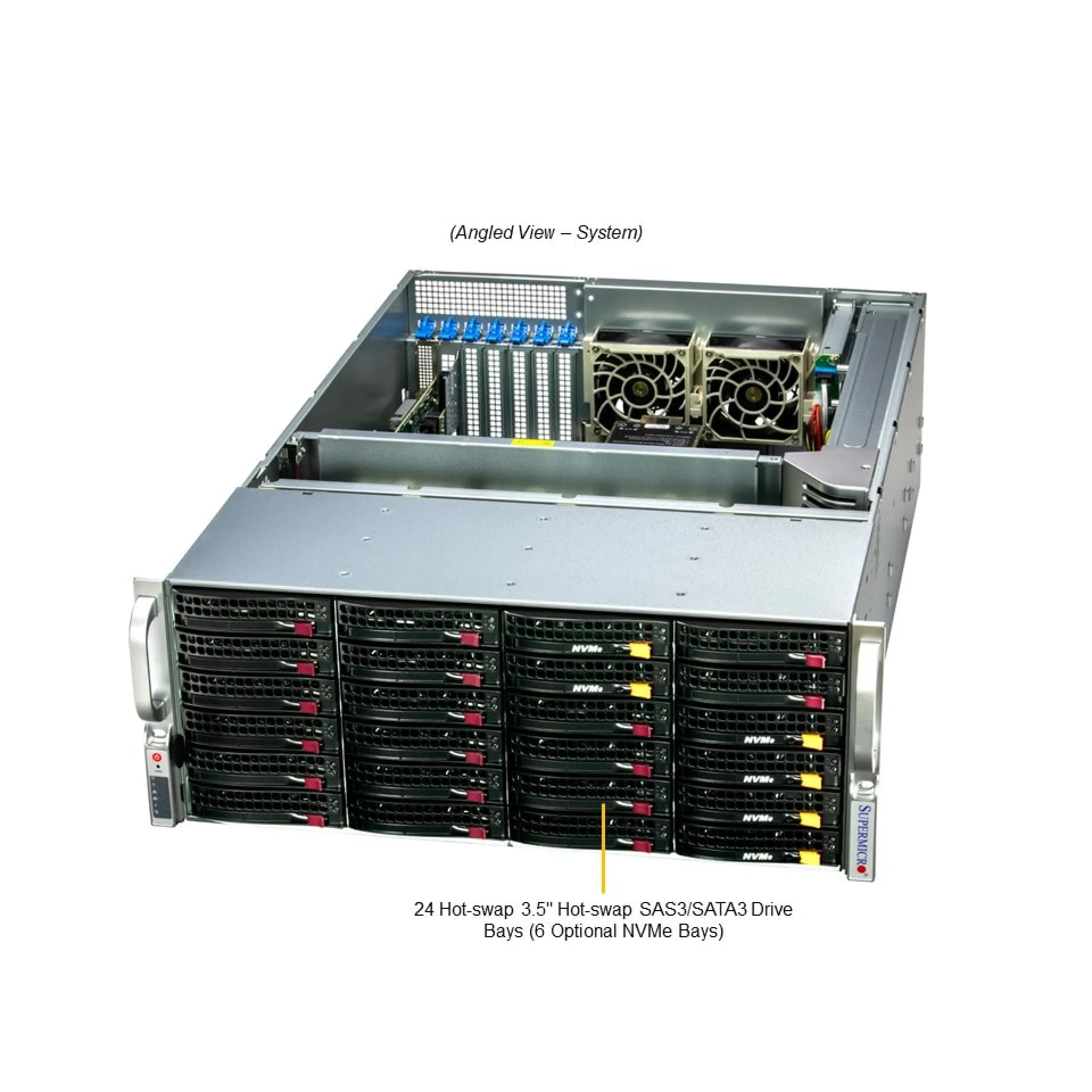 SSG-641E-E1CR24L Supermicro angle view Supermicro SSG-641E-E1CR24L angle view