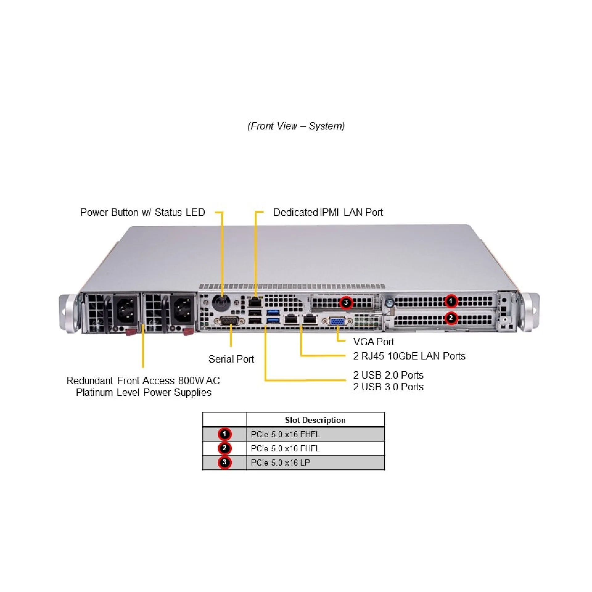 SYS-111E-FWTR Supermicro front view Supermicro SYS-111E-FWTR front view