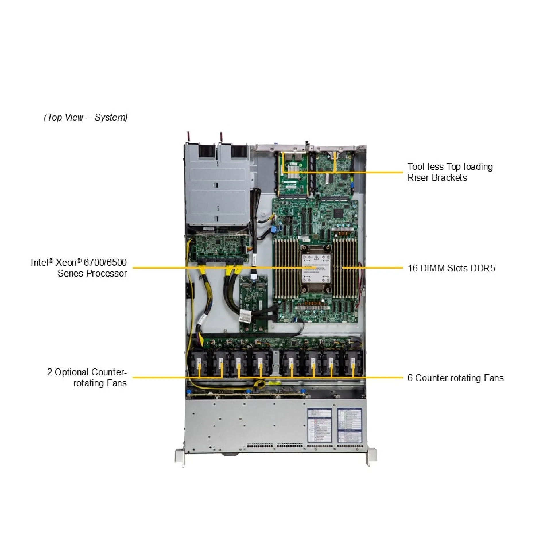 SYS-112C-TN Supermicro top view Supermicro SYS-112C-TN top view
