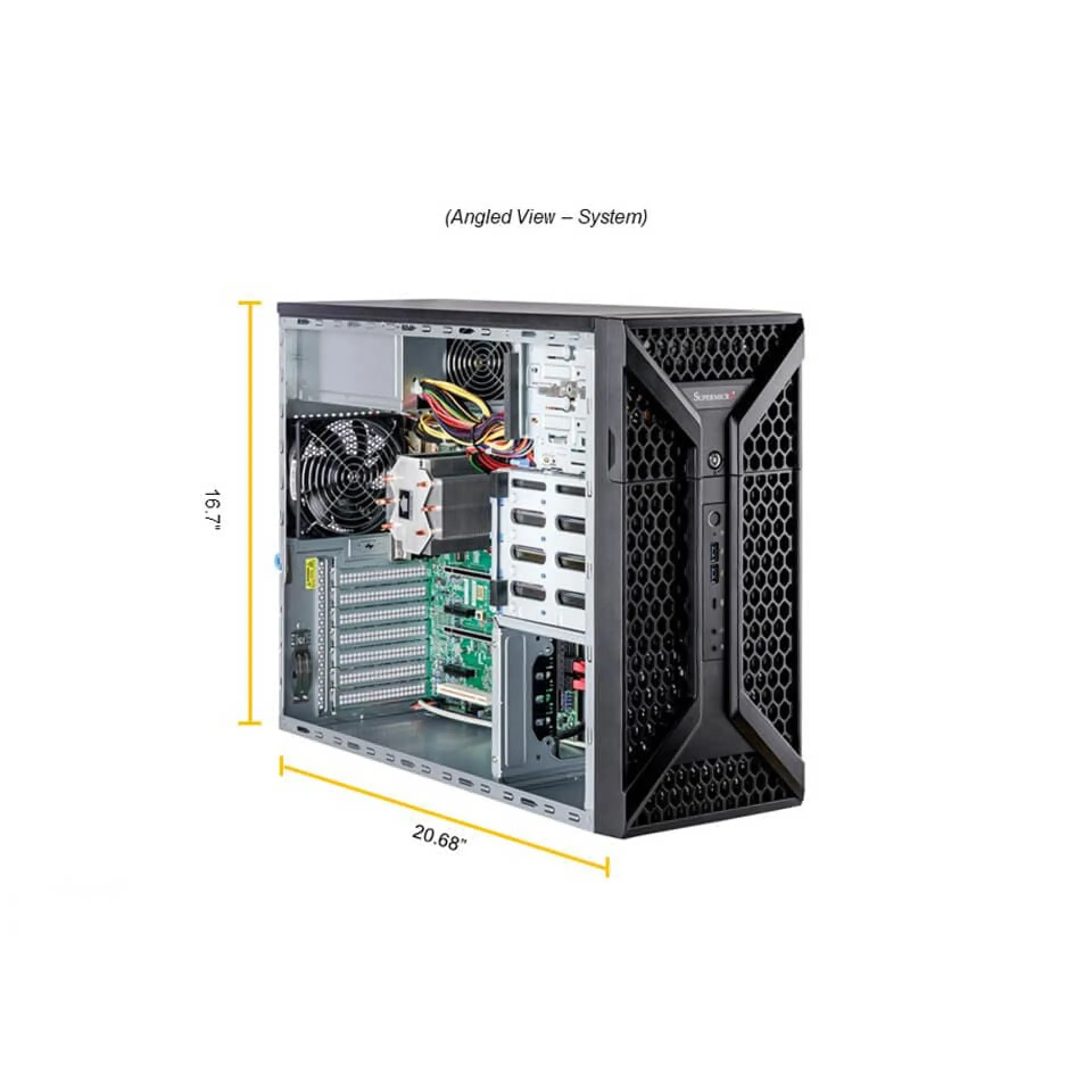 SYS-531A-IL Supermicro angle view Supermicro SYS-531A-IL angle view