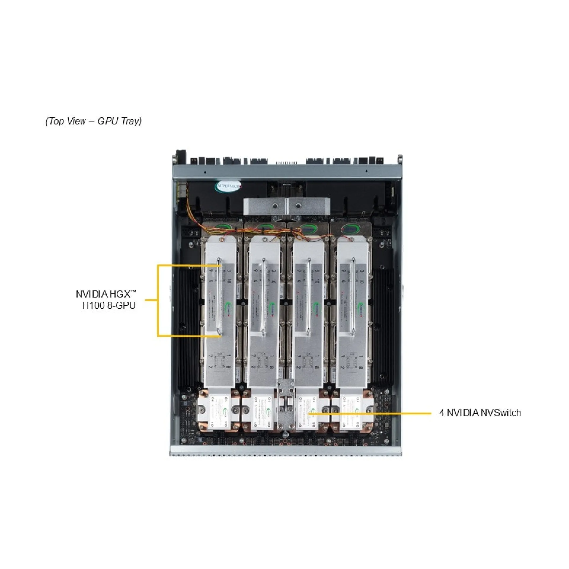 Supermicro AS-4125GS-TNHR2-LCC top view