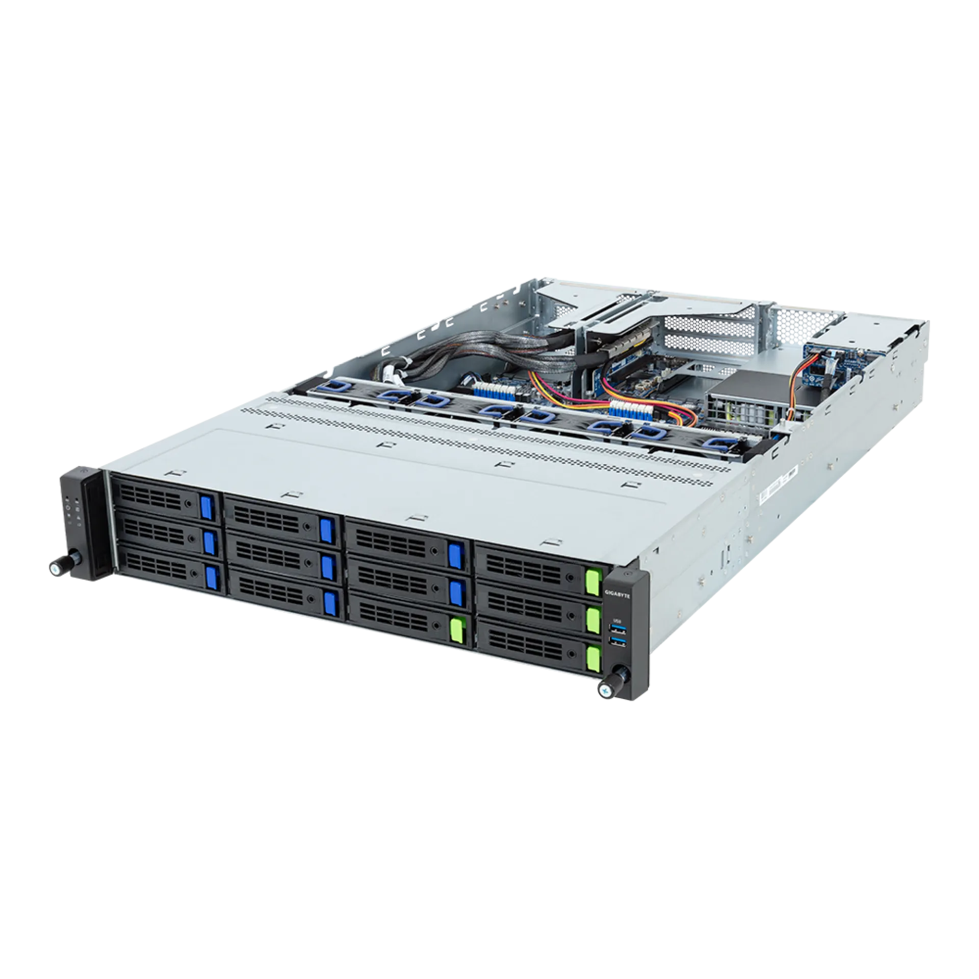 R263-Z37-AAC1 Gigabyte angle view Gigabyte R263-Z37-AAC1 angle view