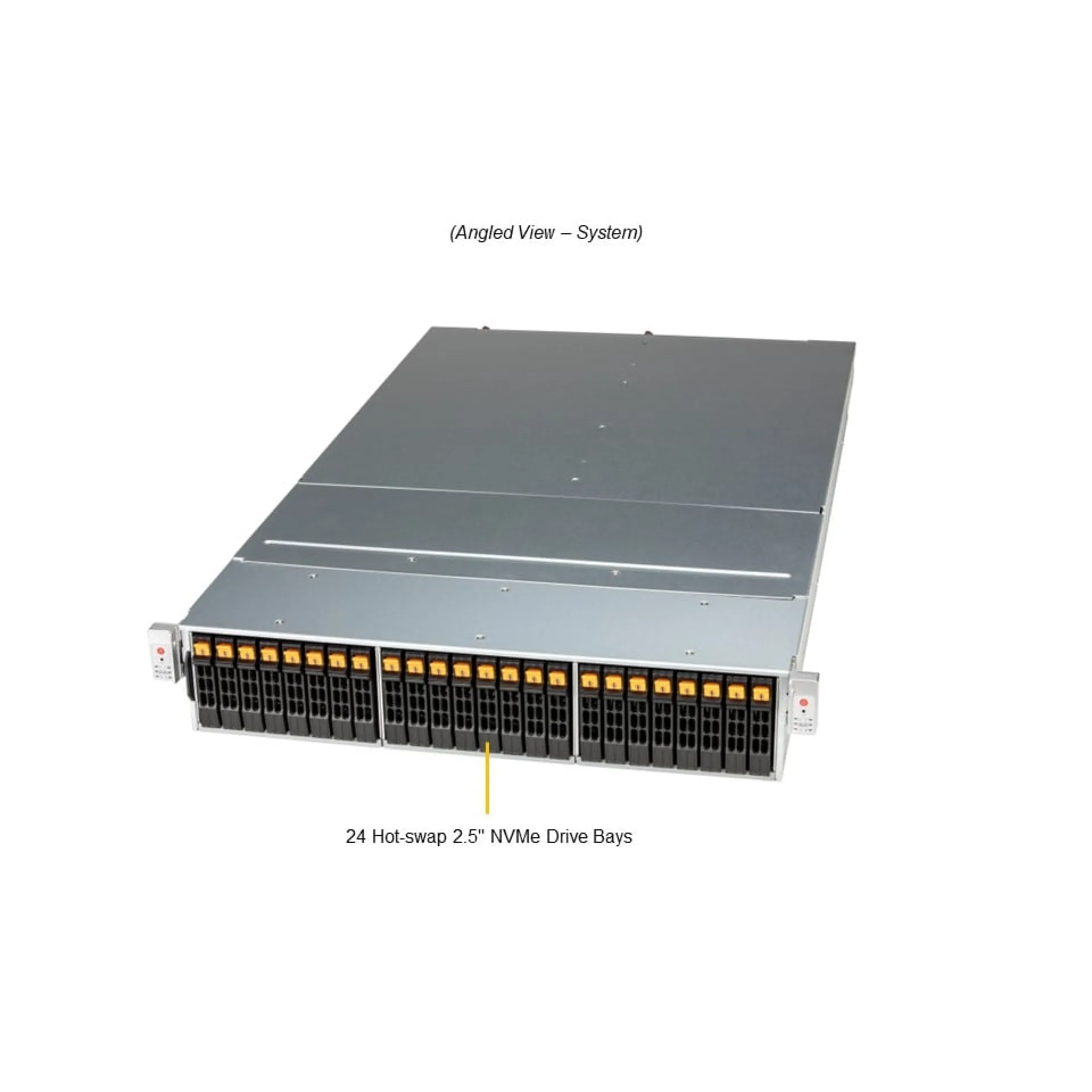 Supermicro SSG-221E-DN2R24R angle view 
