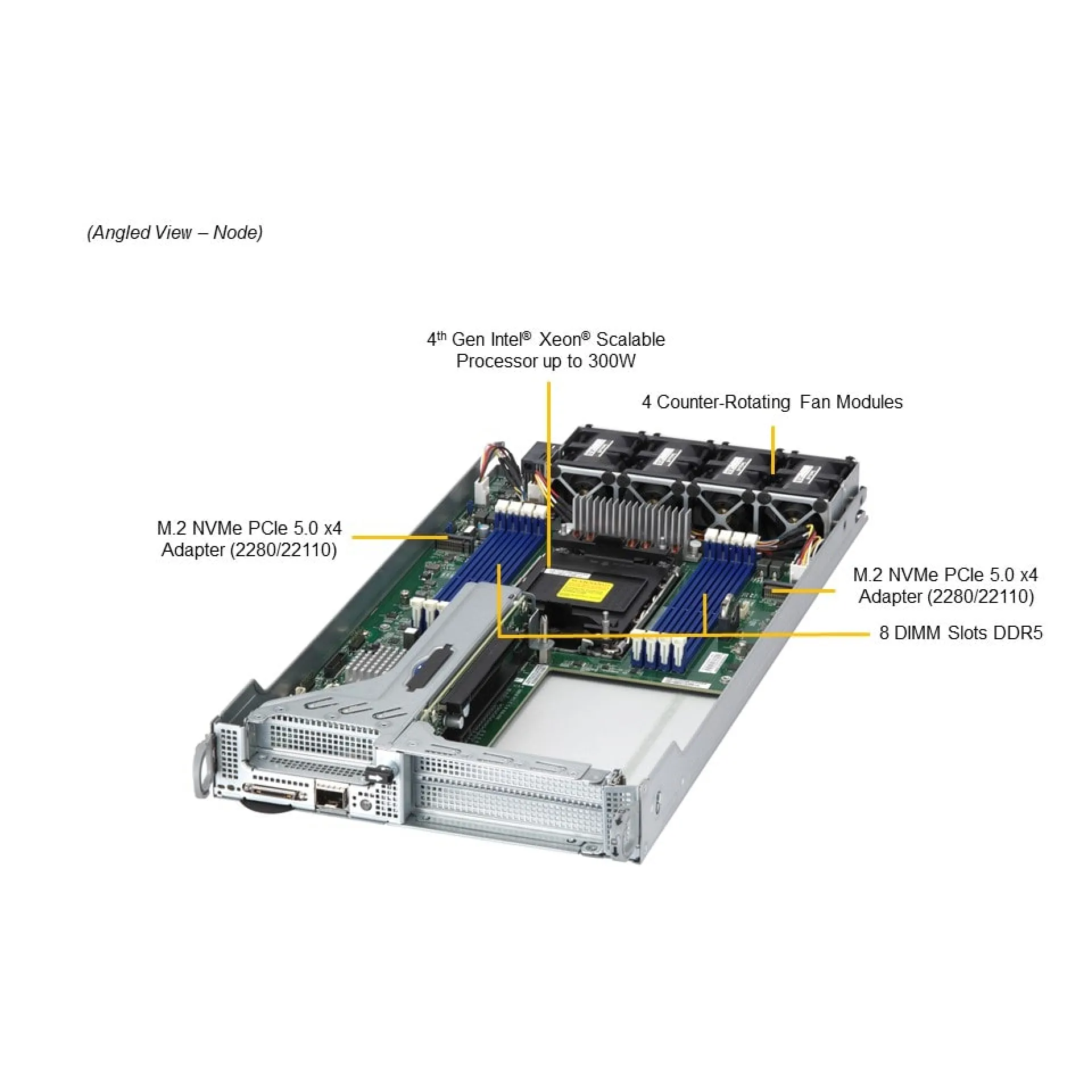 SYS-211SE-31DS Supermicro angle view Supermicro SYS-211SE-31DS angle view