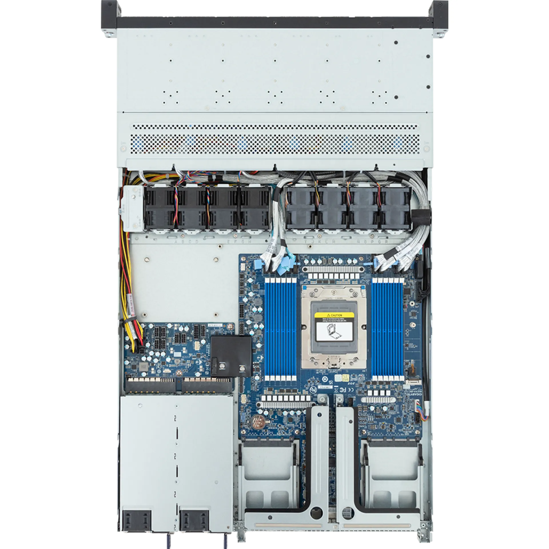 R163-Z35-AAC1 Gigabyte top view Gigabyte R163-Z35-AAC1 top view