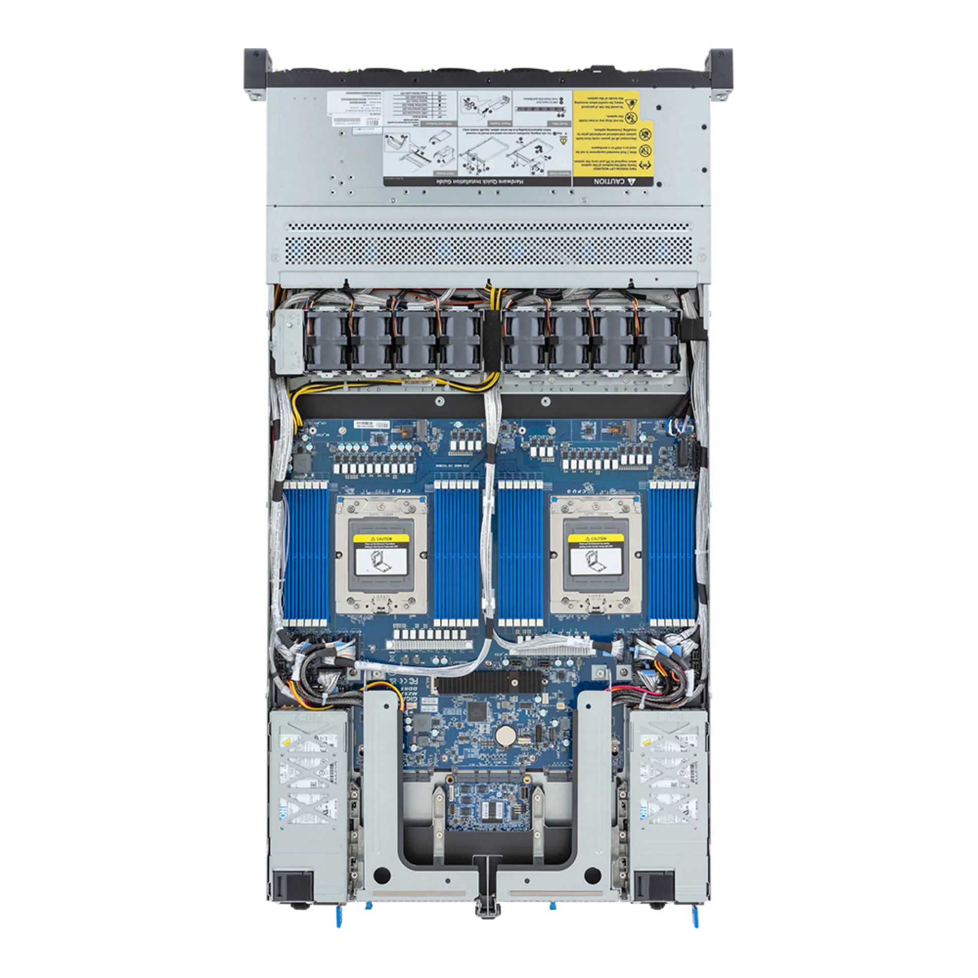 R183-Z94-AAV2 Gigabyte top view Gigabyte R183-Z94-AAV2 top view