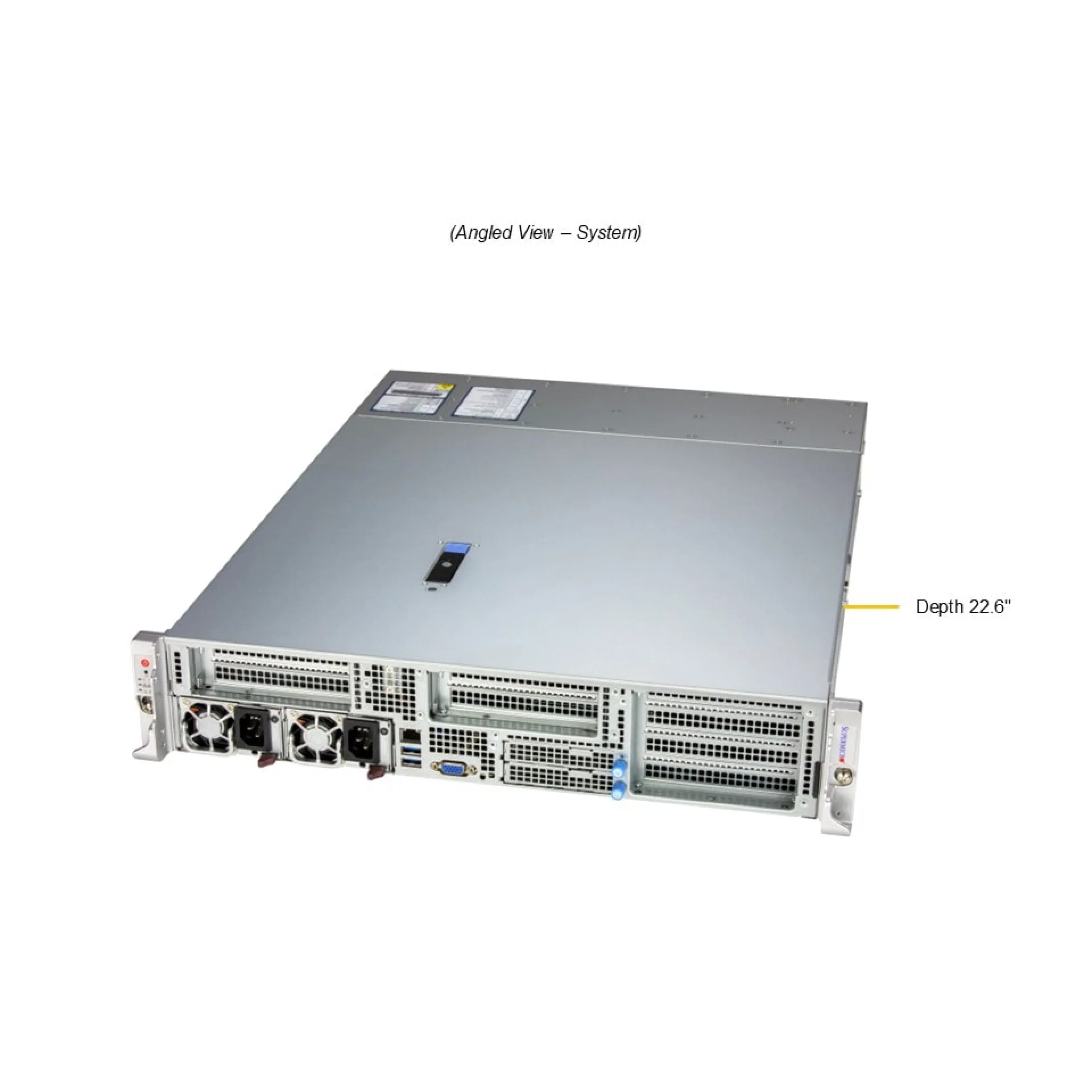 SYS-222HE-FTN Supermicro angle view Supermicro SYS-222HE-FTN angle view