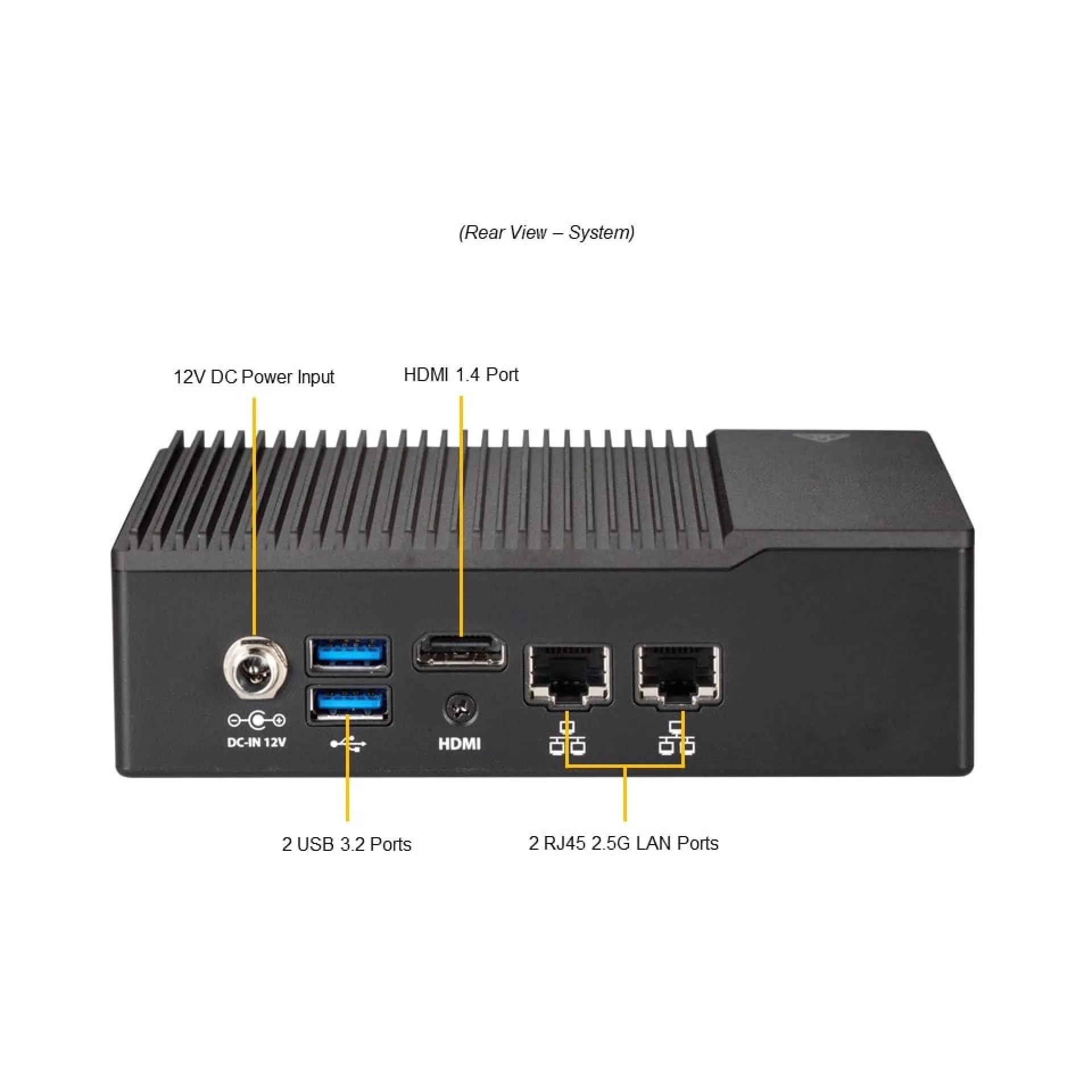 Supermicro SYS-E50-14AM-L rear view 