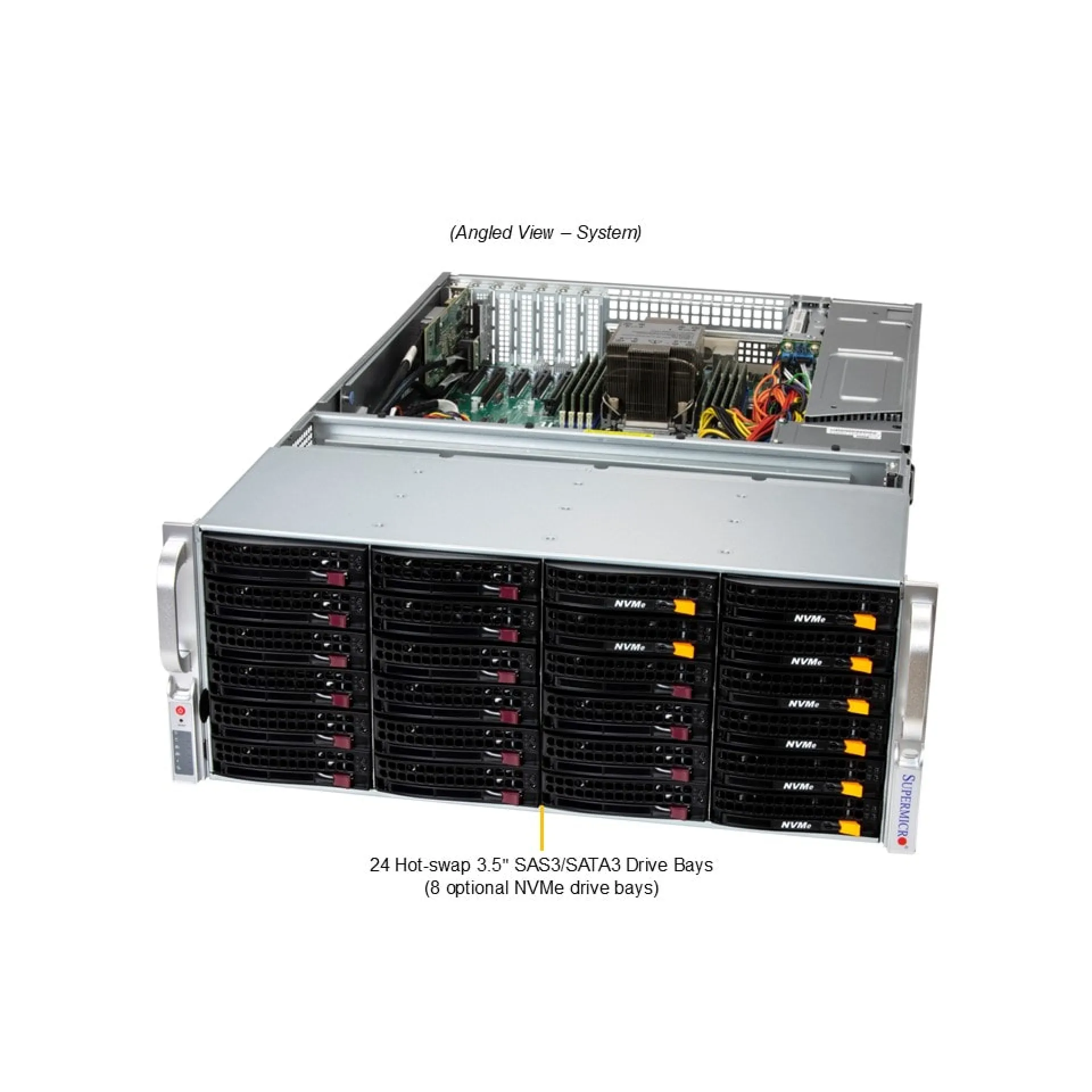 SSG-542B-E1CR36L Supermicro angle view Supermicro SSG-542B-E1CR36L angle view