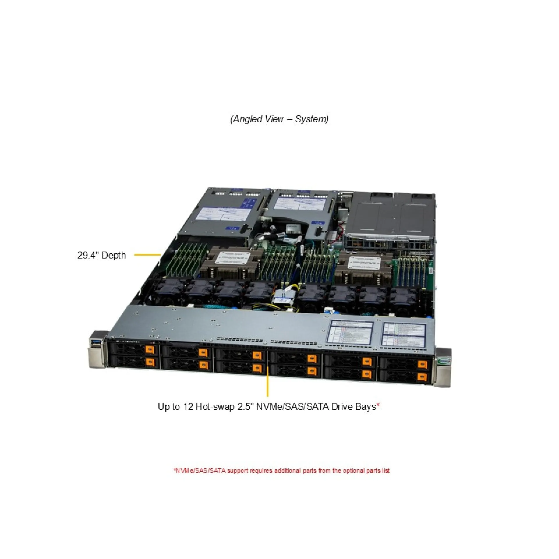 AS-1125HS-TNR | Supermicro Dual EPYC 9004 EPYC 9005 1U Rack Server