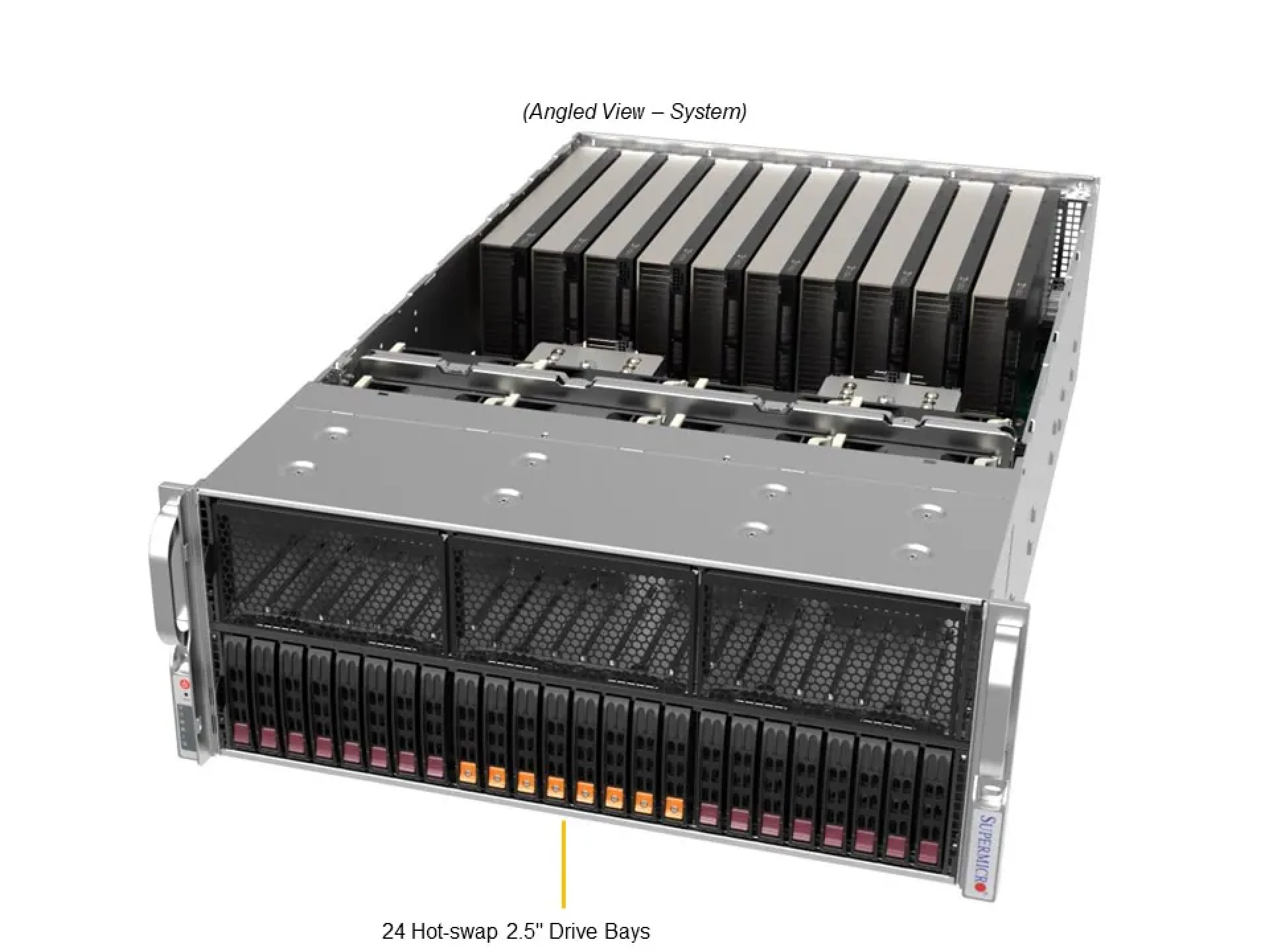 Supermicro AS-4125GS-TNRT2 angle view 