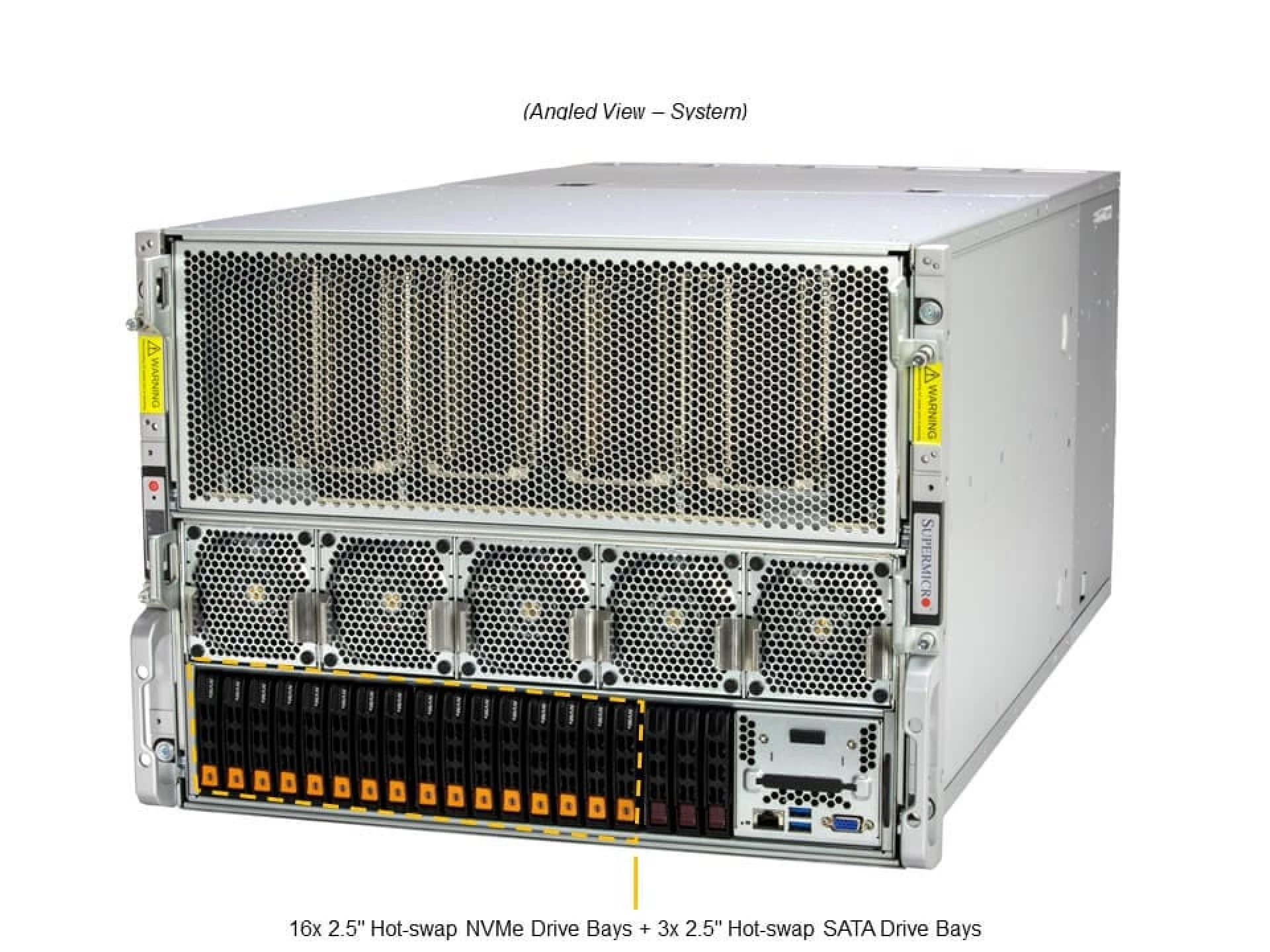 SYS-821GE-TNHR Supermicro angle view Supermicro SYS-821GE-TNHR angle view