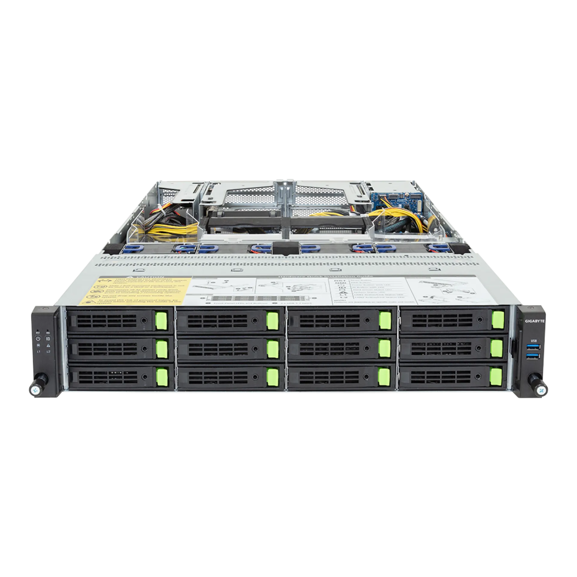 Gigabyte R284-A93-AAS1 front view 
