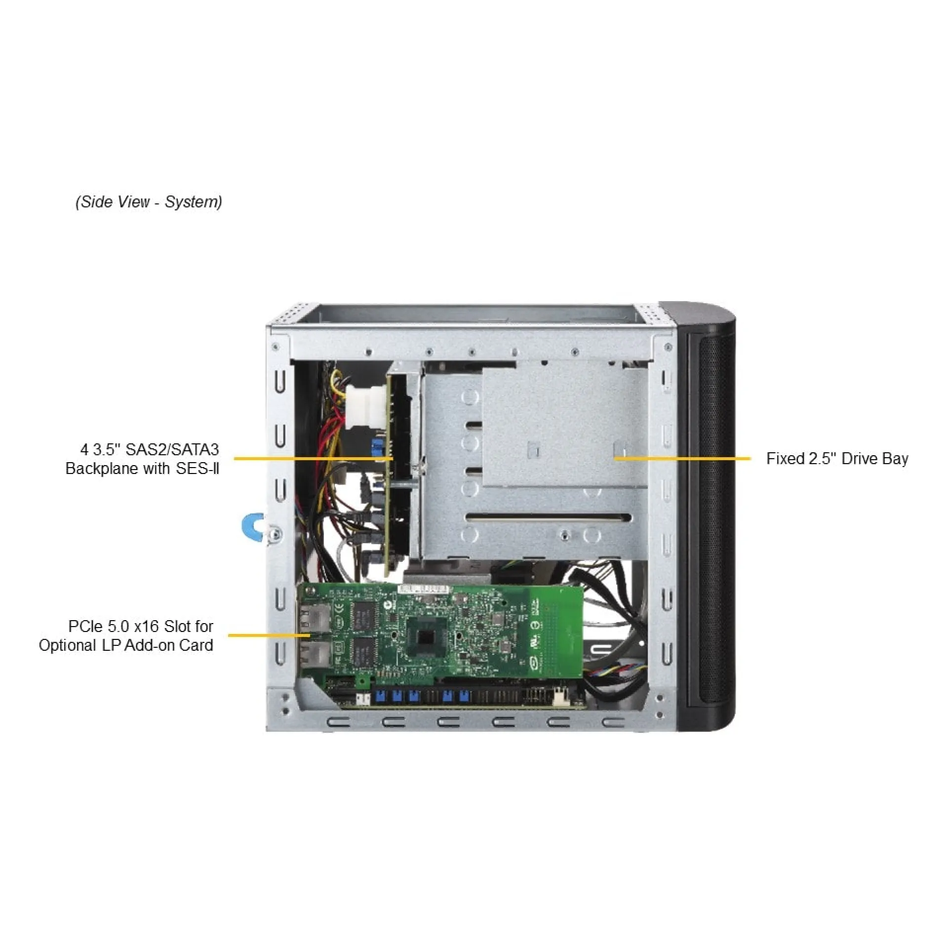 Supermicro SYS-521R-T side view