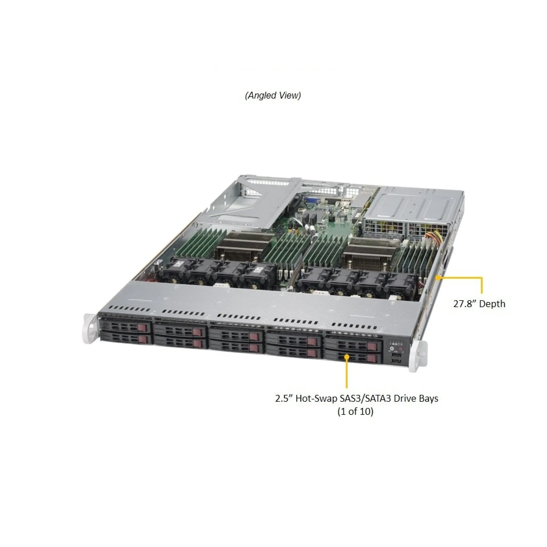 SYS-1028U-TR4T+ | Supermicro Dual Xeon E5-2600 1U Rack Server