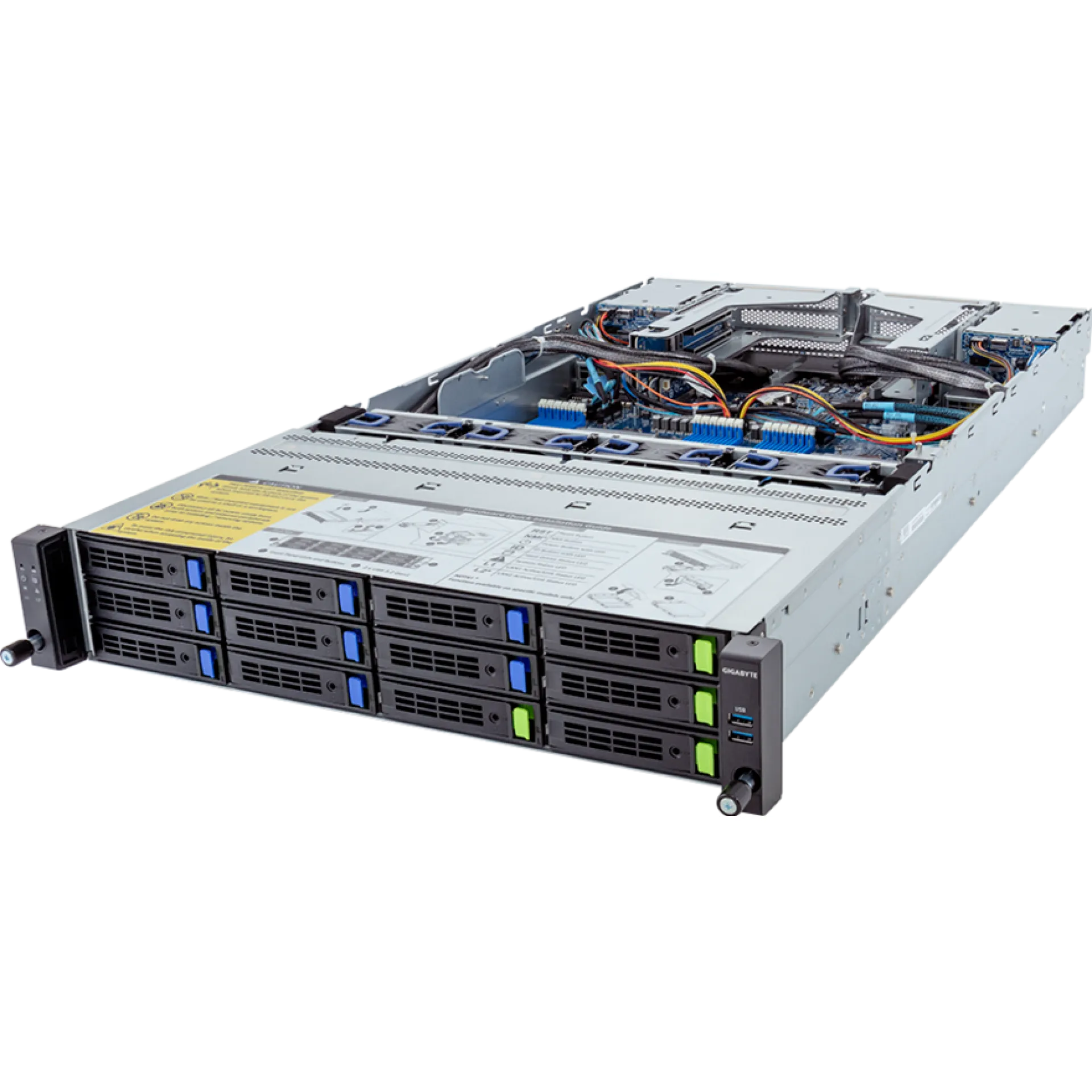 R283-Z90-AAD1 Gigabyte angle view Gigabyte R283-Z90-AAD1 angle view