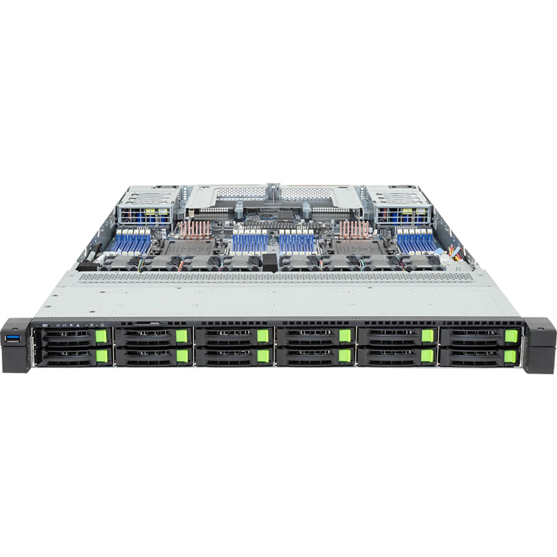 R184-A92-AAJ1 Gigabyte front view Gigabyte R184-A92-AAJ1 front view