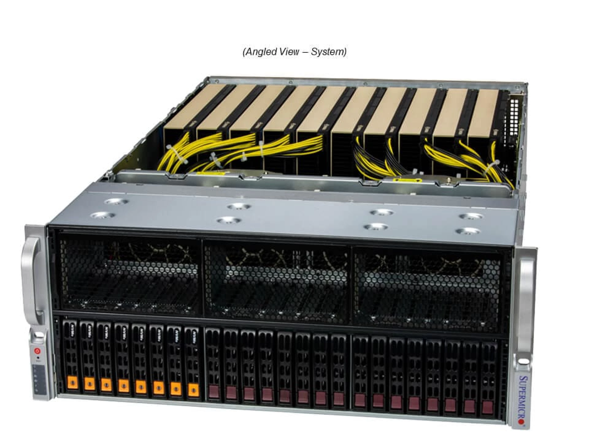 Supermicro SYS-421GE-TNRT angle view 