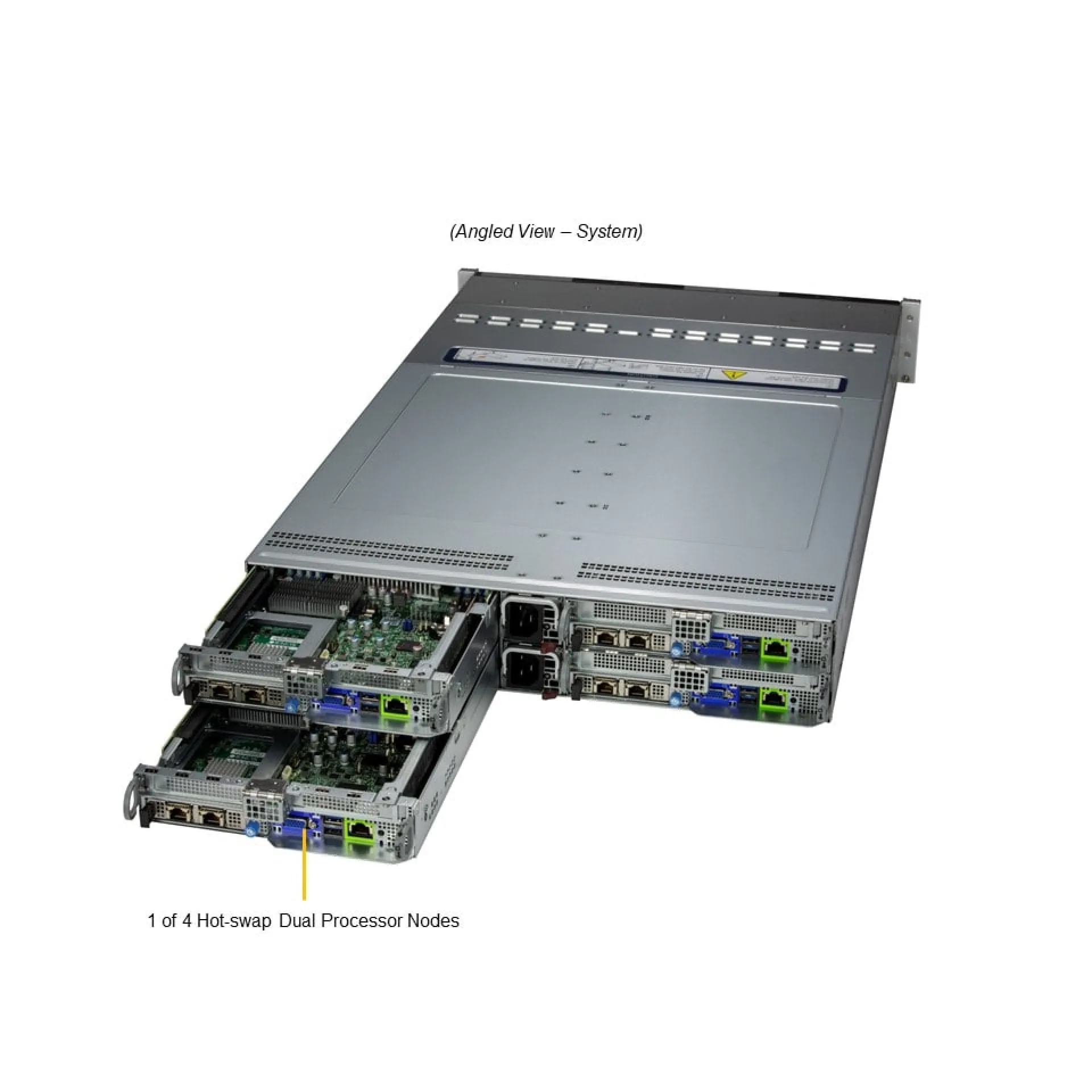 SYS-221BT-HNC8R Supermicro angle view Supermicro SYS-221BT-HNC8R angle view