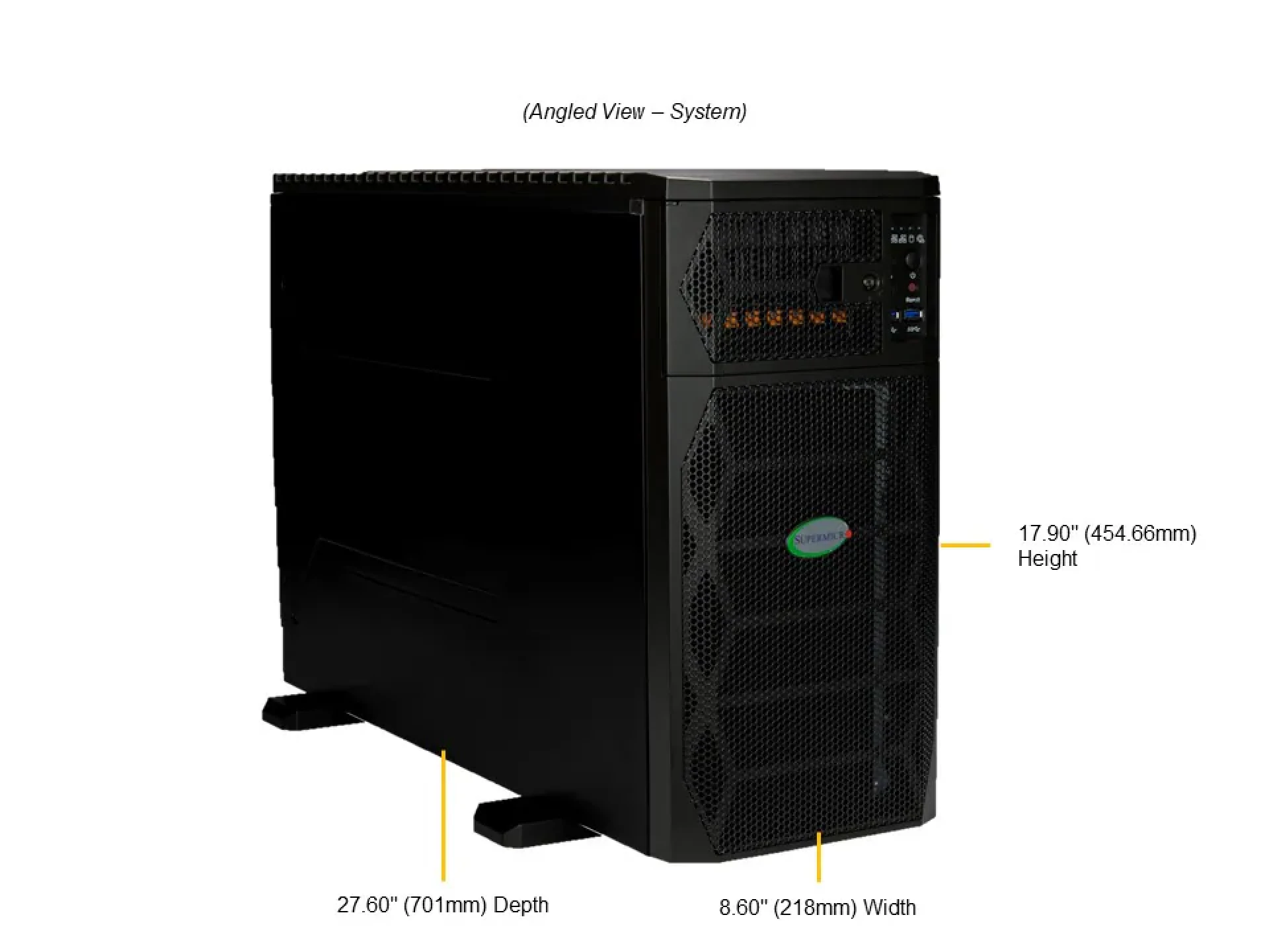 Supermicro SYS-751GE-TNRT angle view 