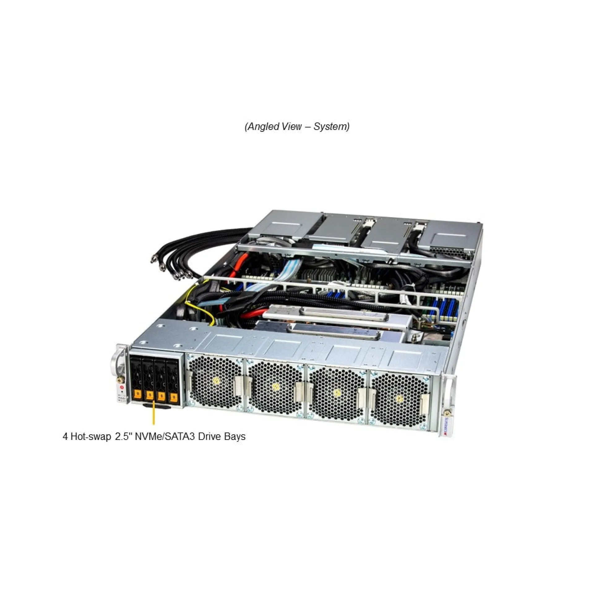 Supermicro SYS-221GE-TNHT-LCC angle view