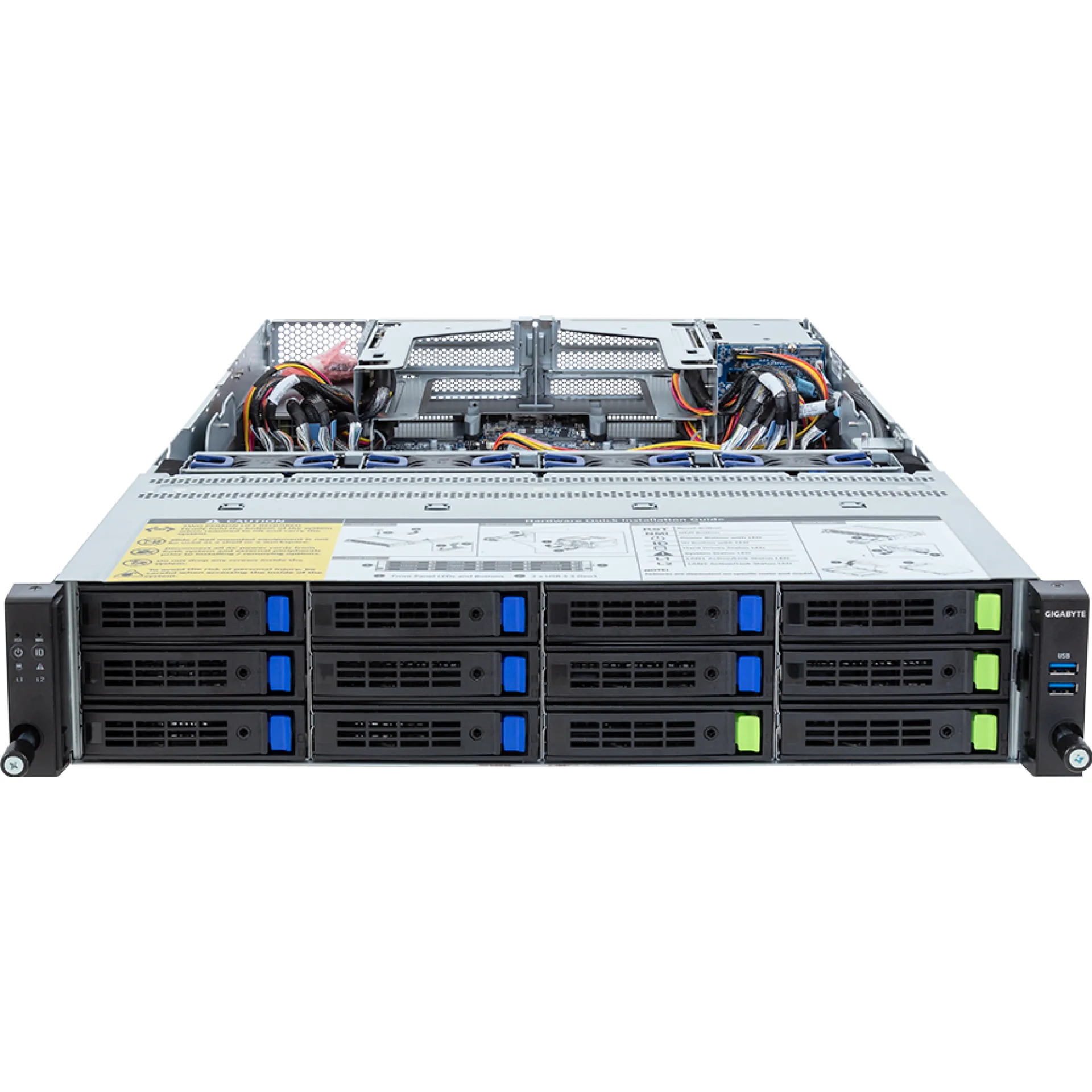 R283-Z94-AAV2 Gigabyte front view Gigabyte R283-Z94-AAV2 front view