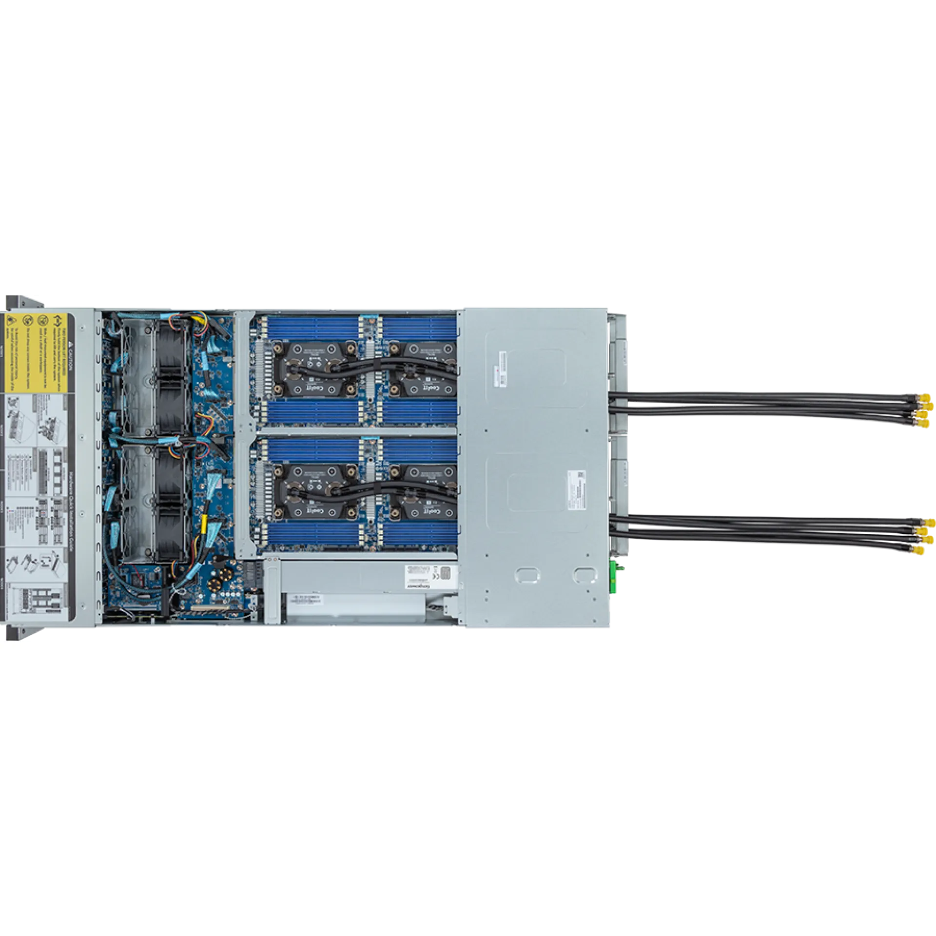 H263-S62-LAN1 Gigabyte top view Gigabyte H263-S62-LAN1 top view