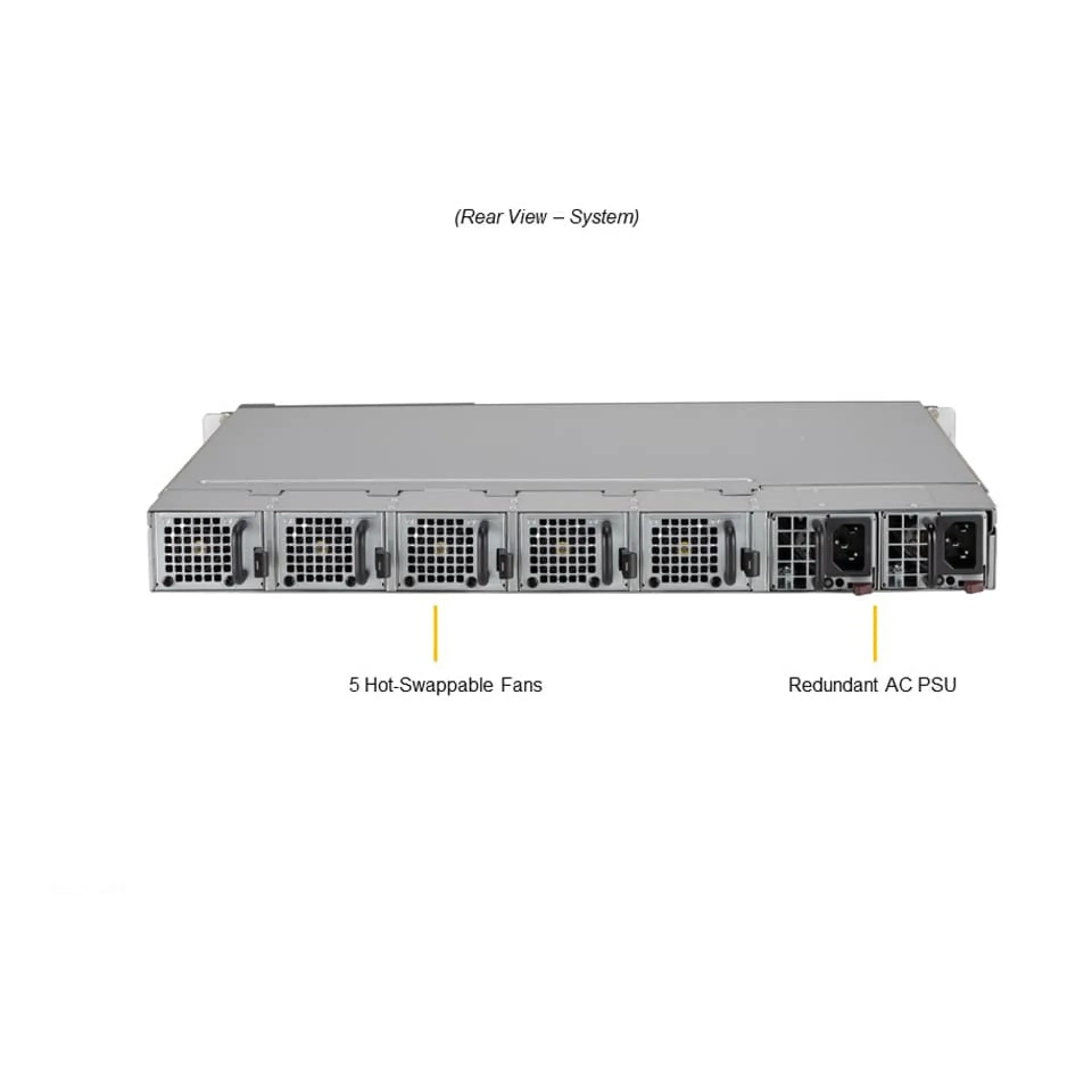SYS-110P-FRN2T-02-G1 Supermicro rear view Supermicro SYS-110P-FRN2T-02-G1 rear view