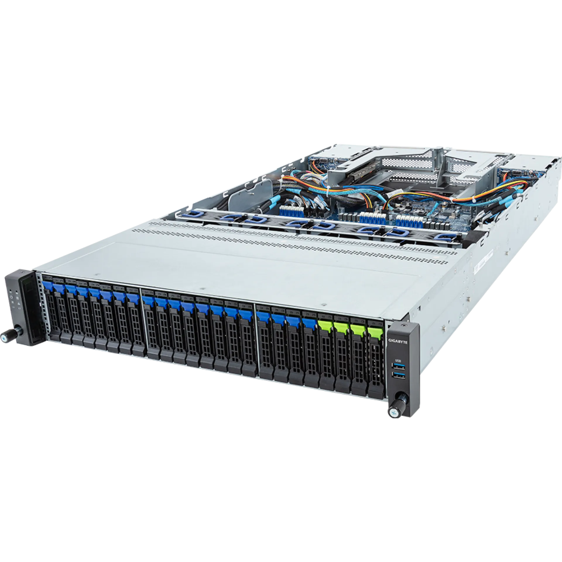 R283-Z96-AAE2 Gigabyte angle view Gigabyte R283-Z96-AAE2 angle view
