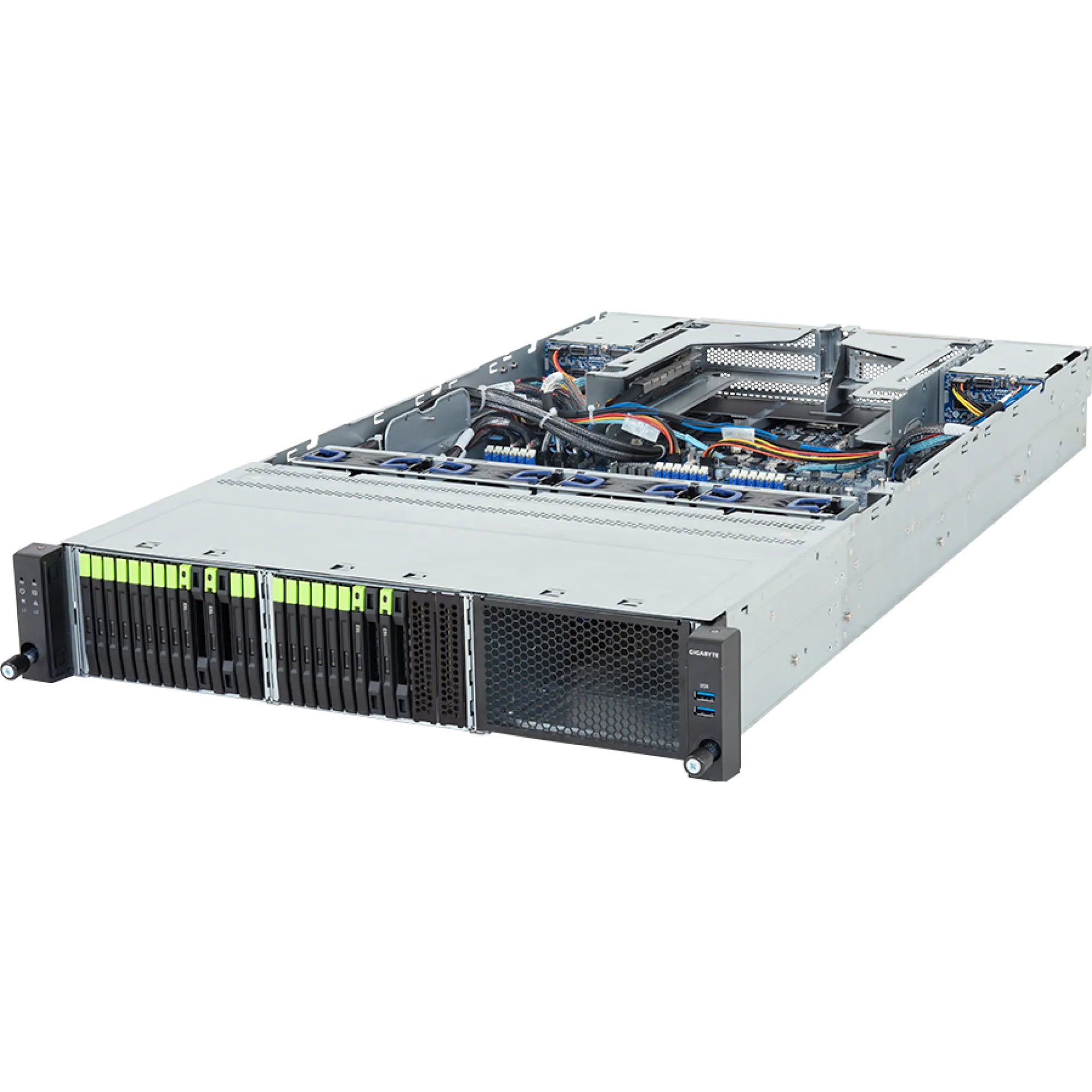 R283-Z98-AAL1 Gigabyte angle view Gigabyte R283-Z98-AAL1 angle view
