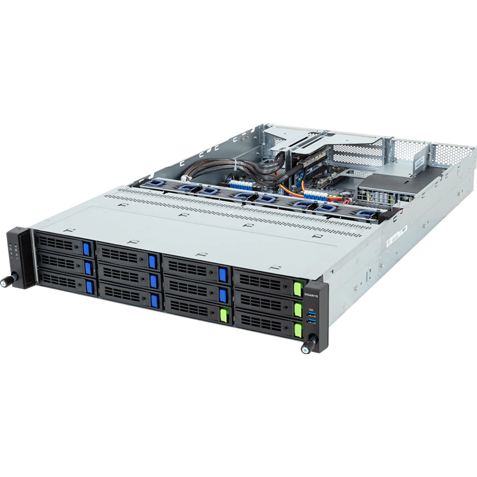 R263-Z34-AAH1 Gigabyte angle view Gigabyte R263-Z34-AAH1 angle view