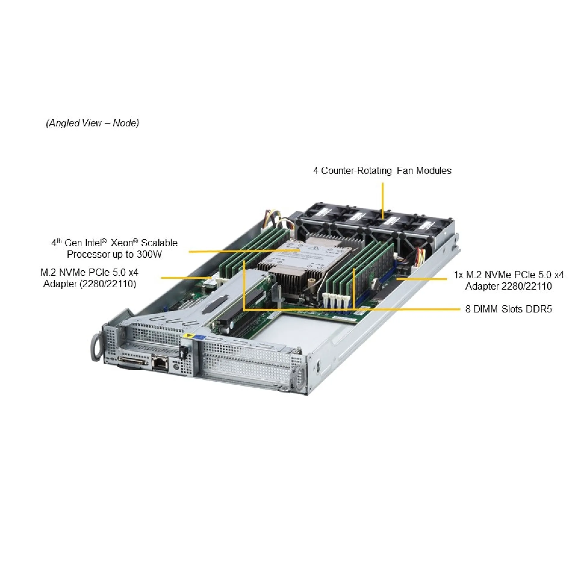 SYS-211SE-31AS Supermicro angle view Supermicro SYS-211SE-31AS angle view