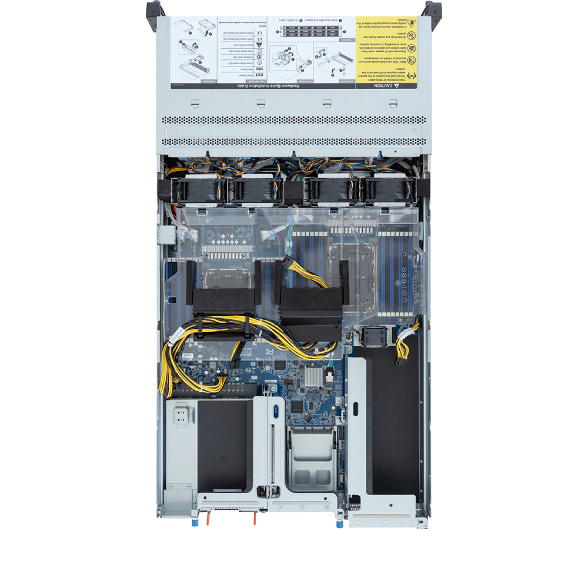 R283-SF0-AAL1 Gigabyte top view Gigabyte R283-SF0-AAL1 top view