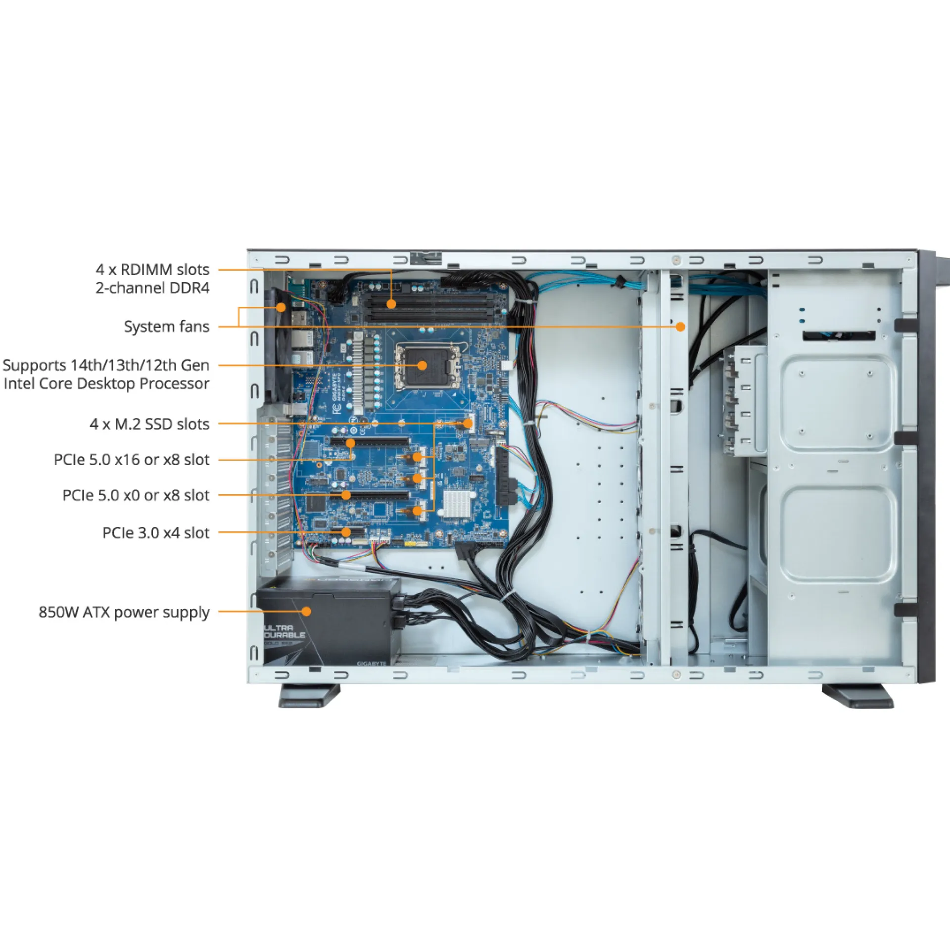 Gigabyte W733-W30-AA01 top view
