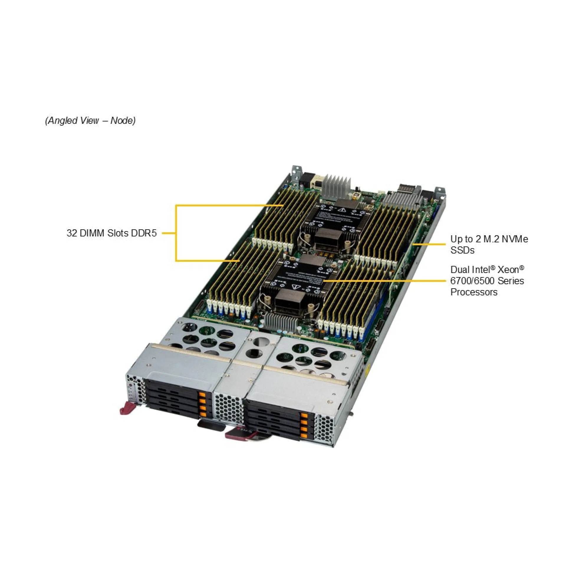 SBI-622B-1NE38 Supermicro angle view Supermicro SBI-622B-1NE38 angle view