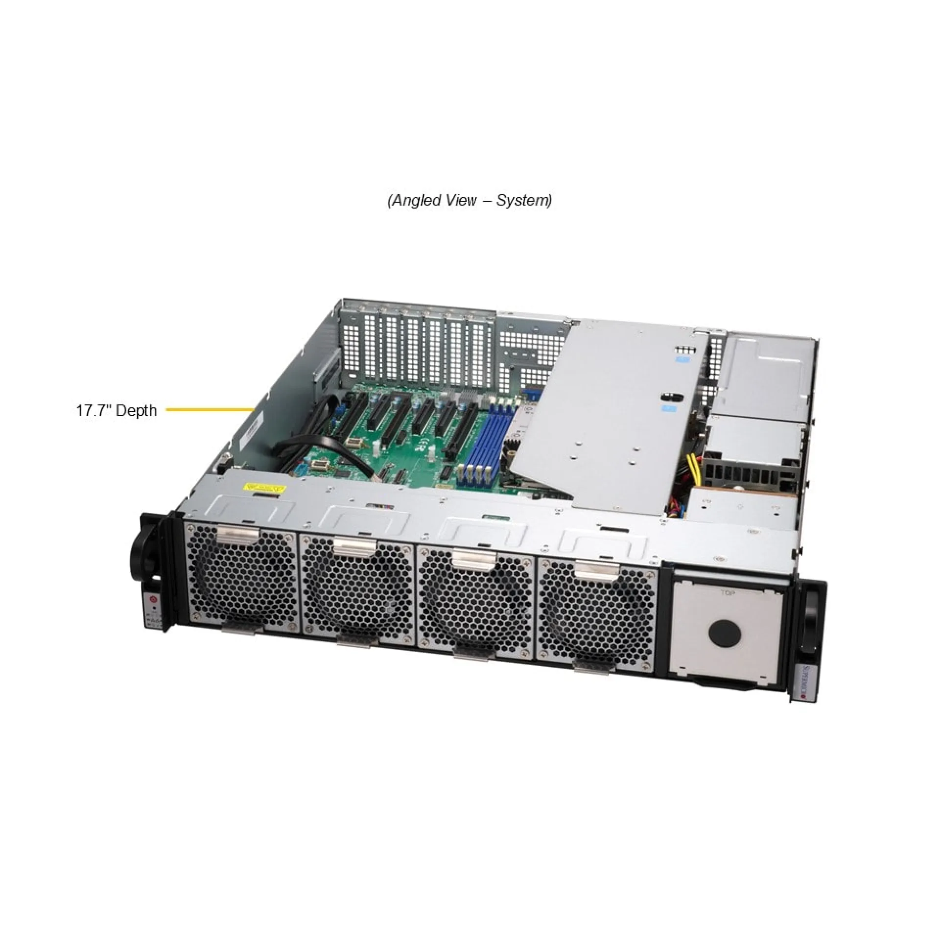 SYS-212B-LN2T Supermicro angle view Supermicro SYS-212B-LN2T angle view