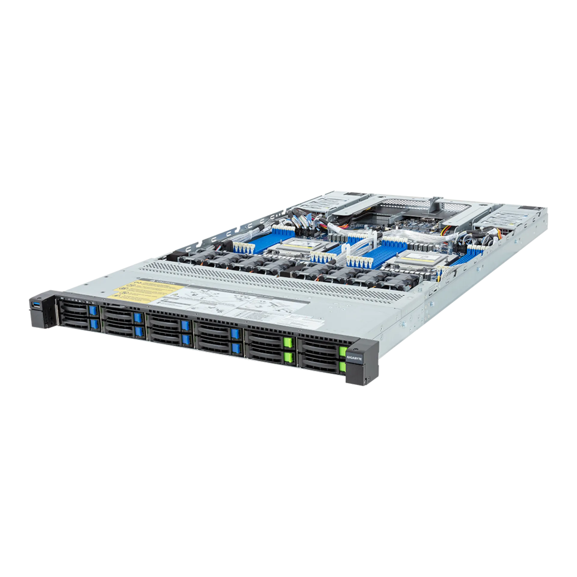 R183-Z94-AAV2 Gigabyte angle view Gigabyte R183-Z94-AAV2 angle view